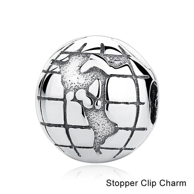 New 925 Sterling Silver Charm Bead Plane Travel Camera Eiffel Tower Beads Fit Original Pandora Bracelet charm DIY Jewelry Gift
