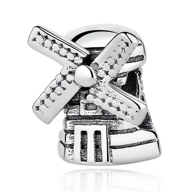 New 925 Sterling Silver Charm Bead Plane Travel Camera Eiffel Tower Beads Fit Original Pandora Bracelet charm DIY Jewelry Gift