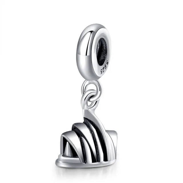 New 925 Sterling Silver Charm Bead Plane Travel Camera Eiffel Tower Beads Fit Original Pandora Bracelet charm DIY Jewelry Gift