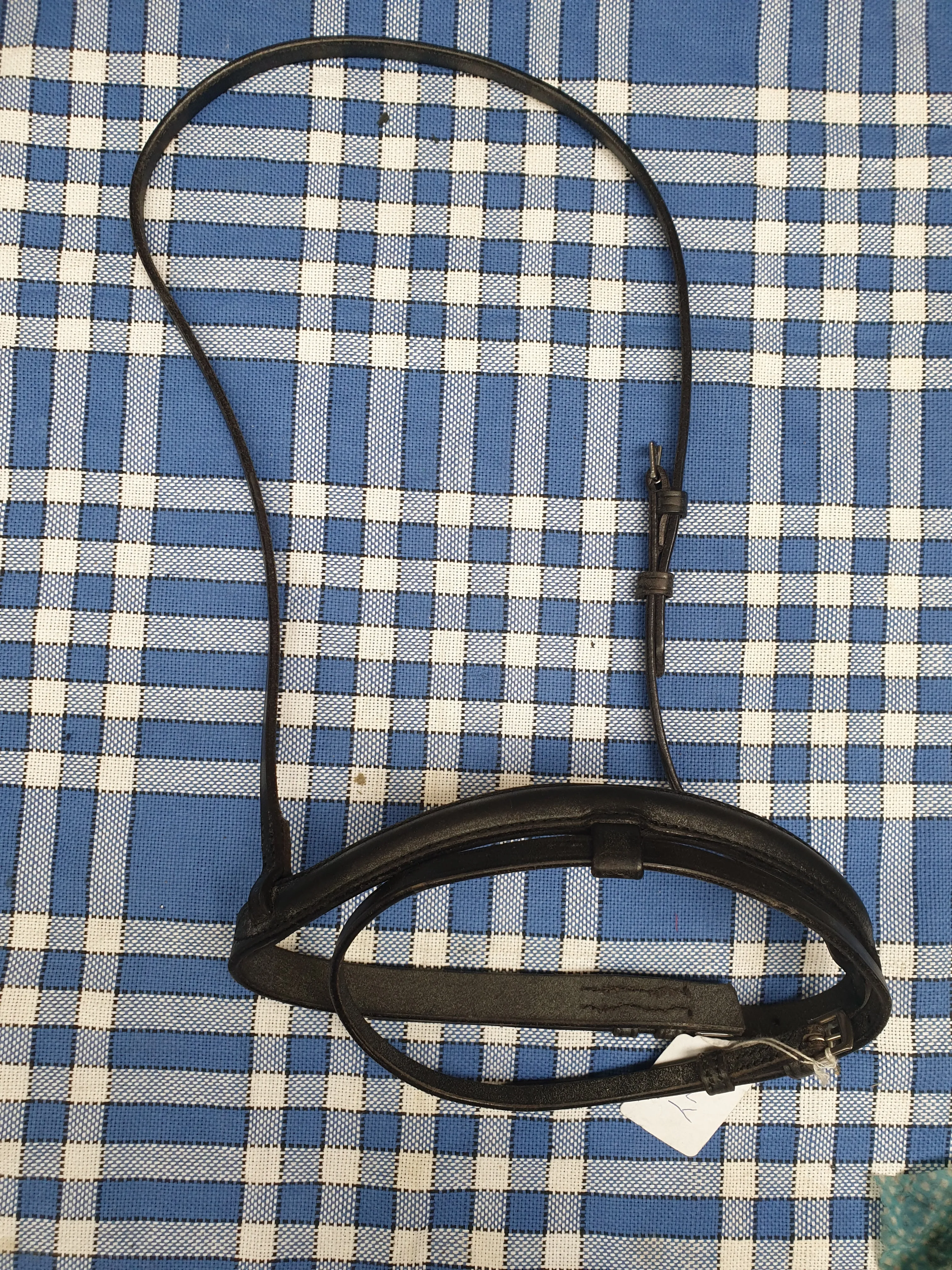 NEW black leather nose band, size pony FREE POSTAGE *