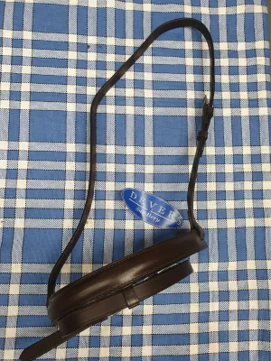 NEW dever Saddlery nose band, size cob, brown English leather FREE POSTAGE *