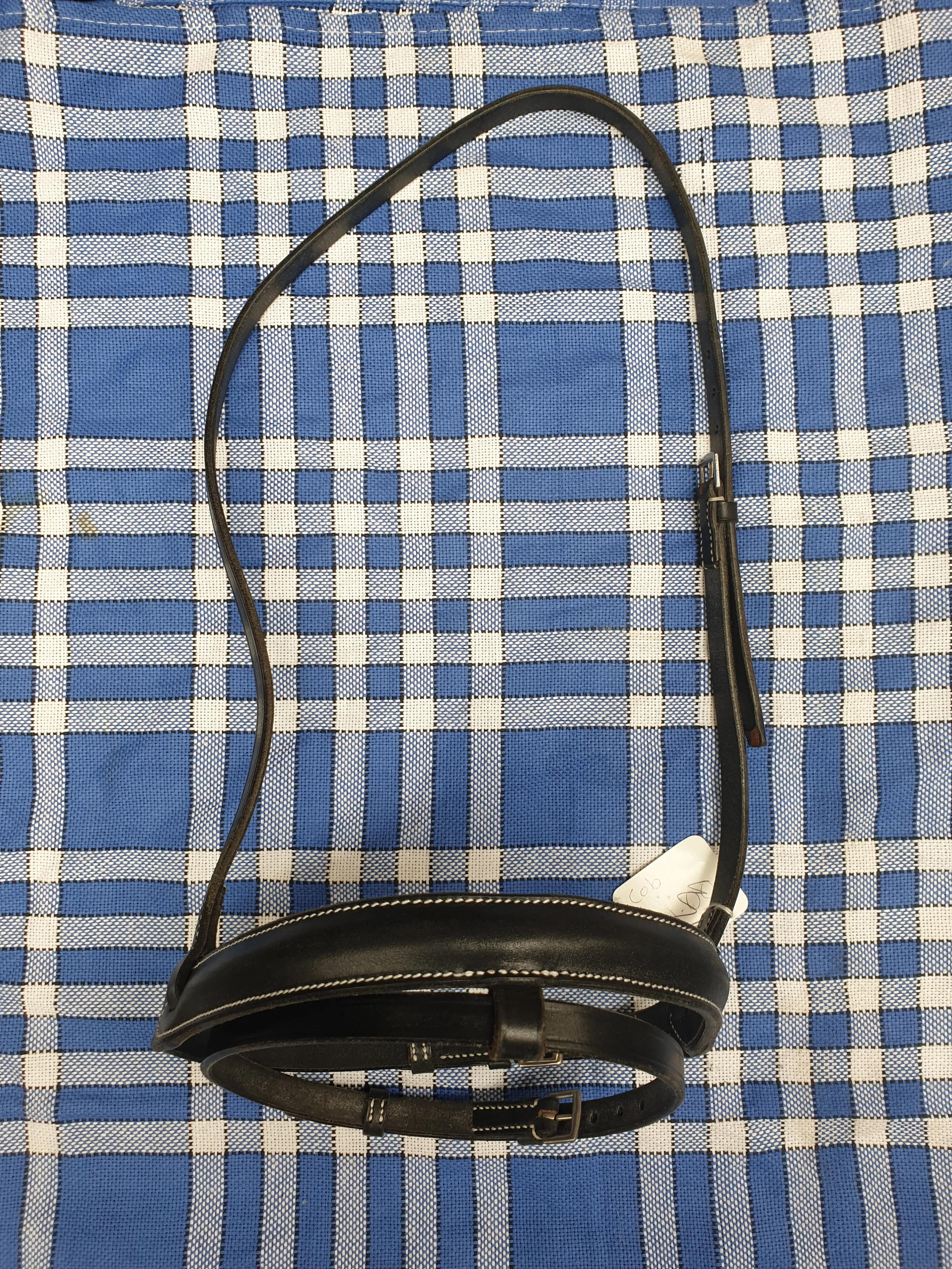 NEW nose band, black with white stitching, size cob FREE POSTAGE *