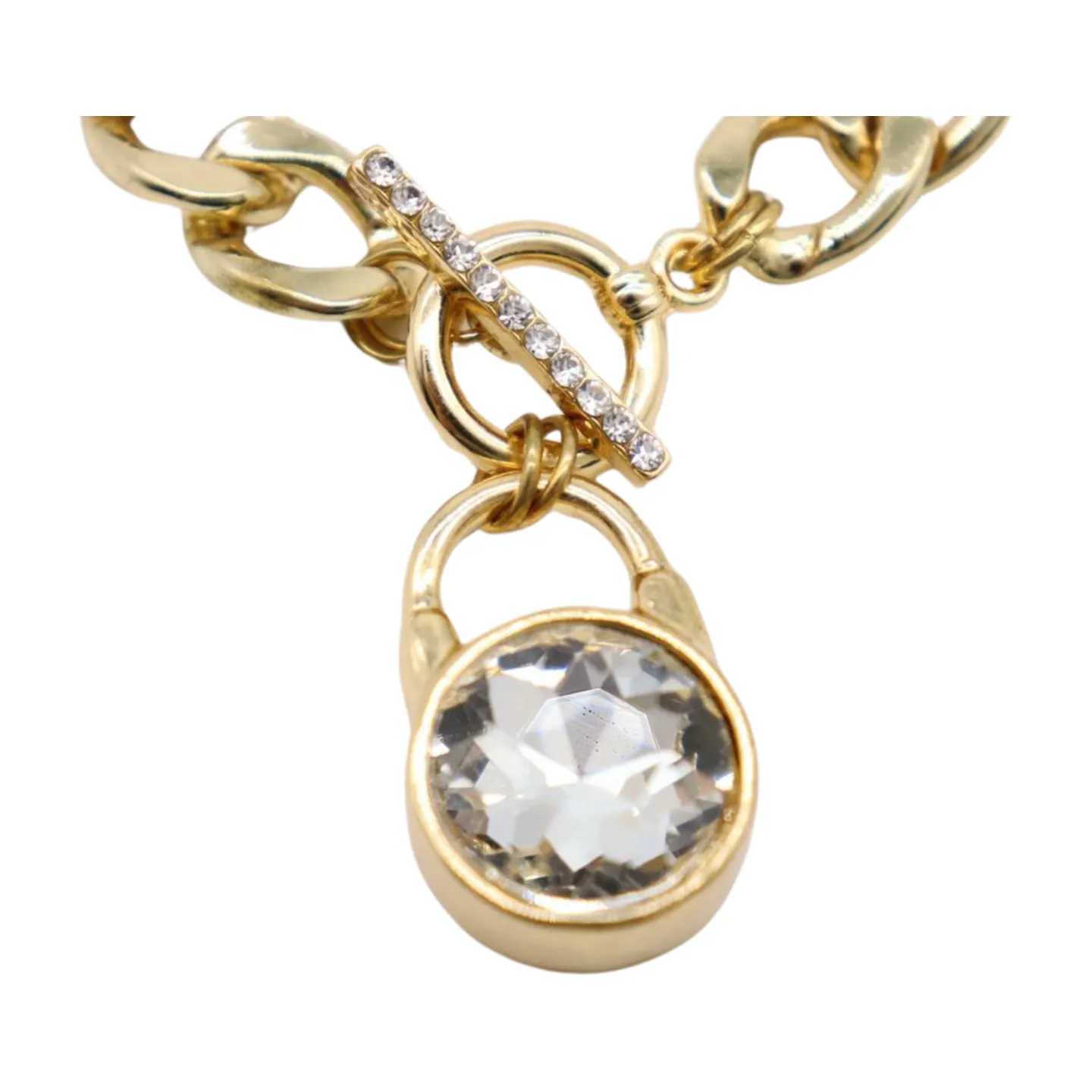 New Women Gold Metal Chain Bracelet Elegant Lock Charm Fashion Jewelry Accessory