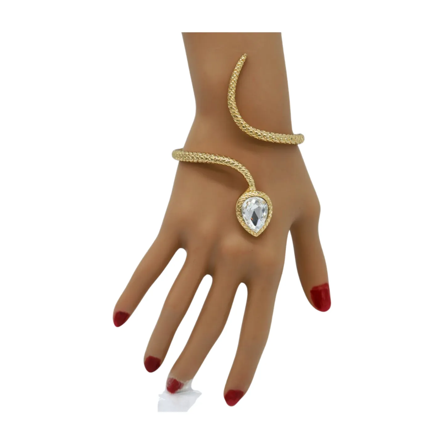 New Women Gold Metal Wrist Upper Arm Cuff Bracelet Wrap Around Snake Fashion Jewelry