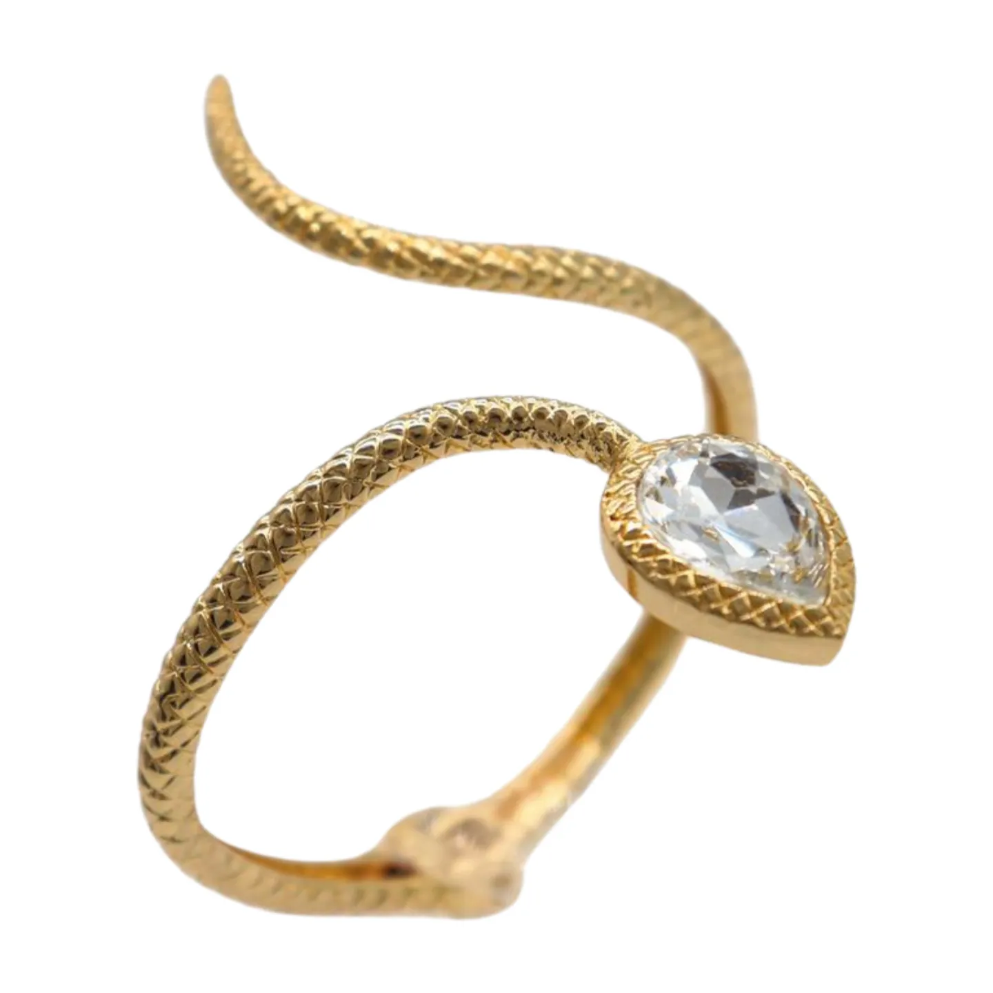 New Women Gold Metal Wrist Upper Arm Cuff Bracelet Wrap Around Snake Fashion Jewelry