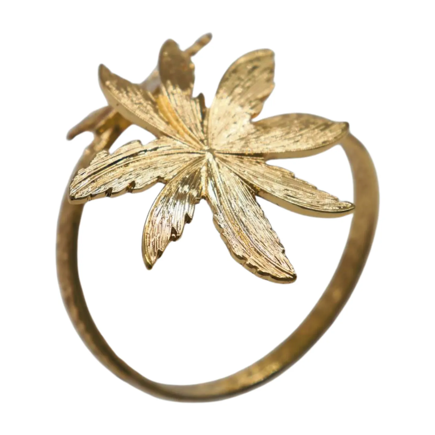 New Women Wrist / Arm Cuff Bracelet Fashion Jewelry Gold Metal Flowers Wrap Around