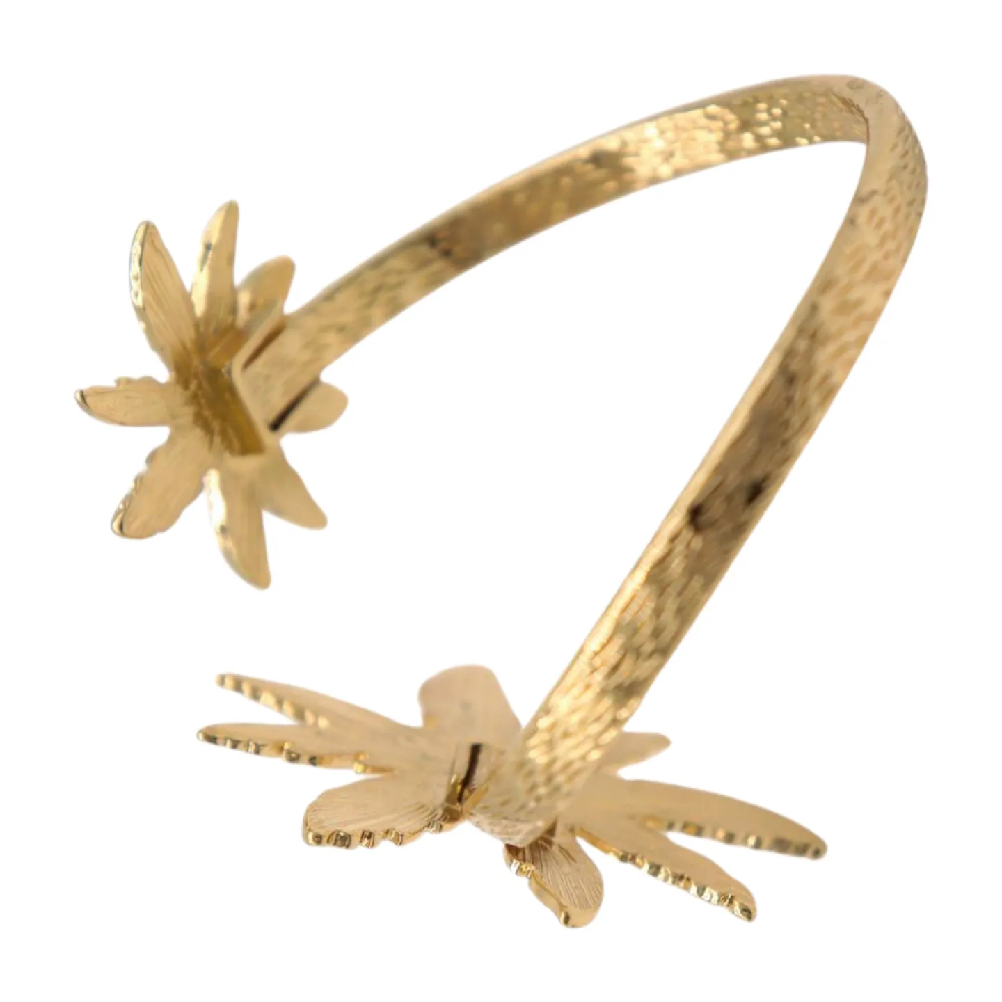 New Women Wrist / Arm Cuff Bracelet Fashion Jewelry Gold Metal Flowers Wrap Around