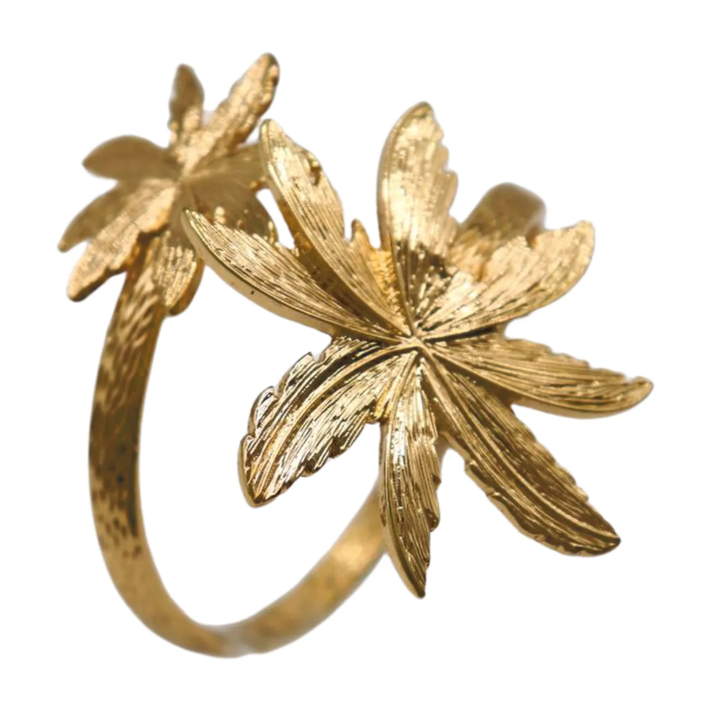 New Women Wrist / Arm Cuff Bracelet Fashion Jewelry Gold Metal Flowers Wrap Around