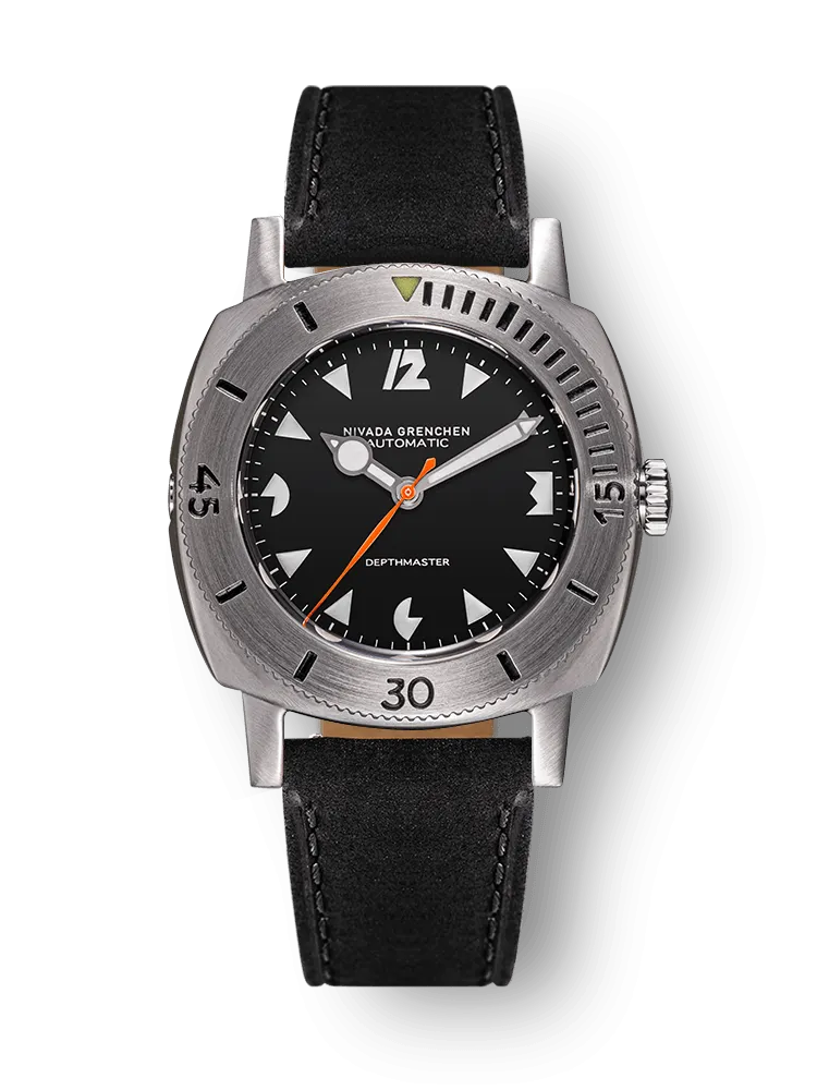 Nivada Grenchen White Pacman - Depthmaster - 14102A Men's Automatic Watch
