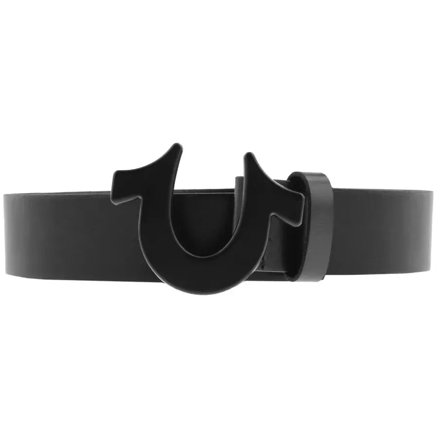 Nordstrom, Men's True Religion Horseshoe Logo Belt Black - Size 36. 36" Waist, Retails $117US 