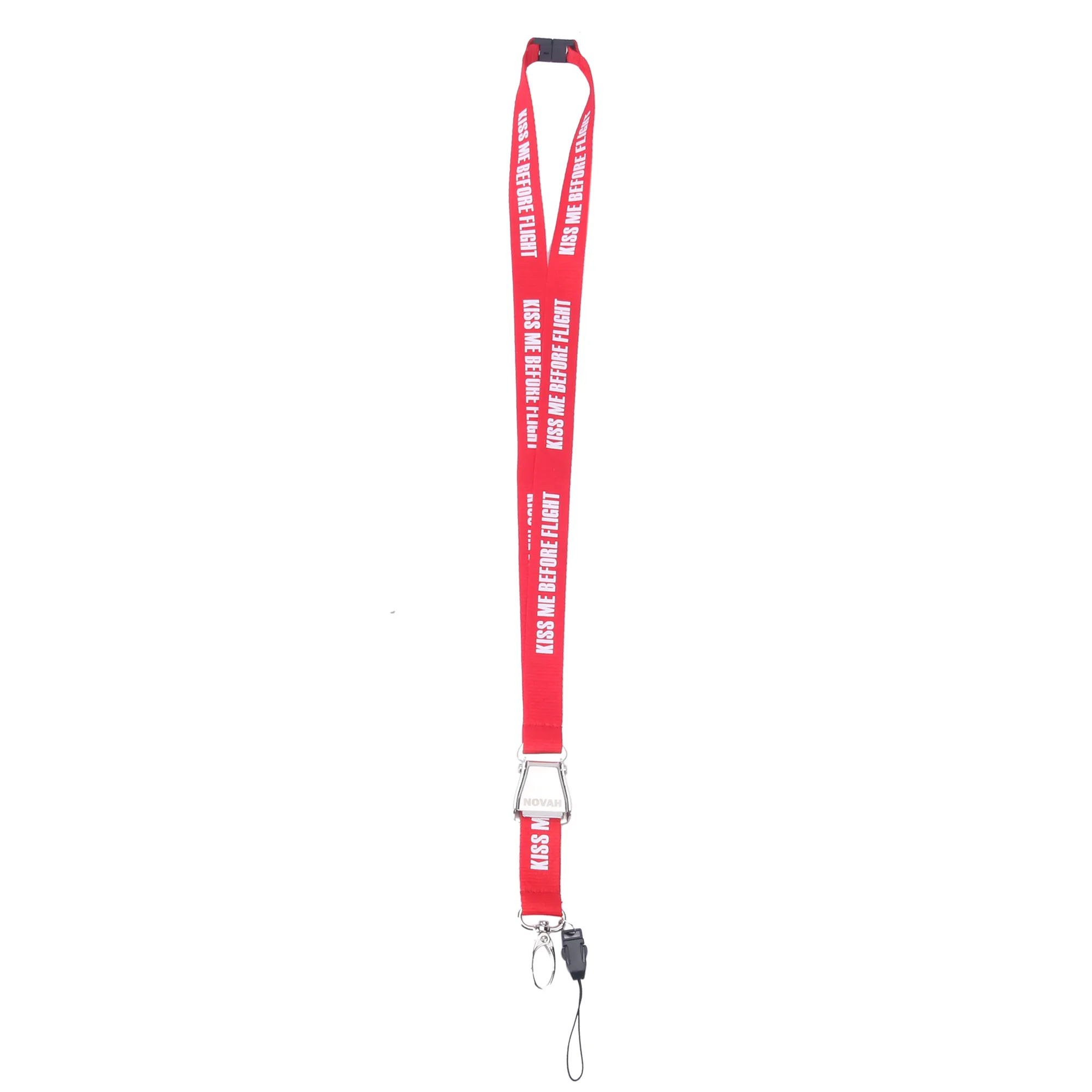 NOVAH Kiss Me Before Flight Lanyard