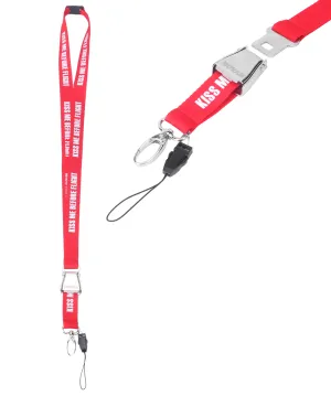 NOVAH Kiss Me Before Flight Lanyard