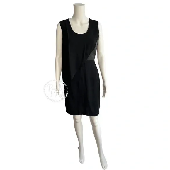NWT Alexander Wang Asymmetric Draped Dress with Leather Bodice