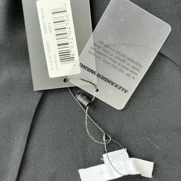 NWT Alexander Wang Asymmetric Draped Dress with Leather Bodice