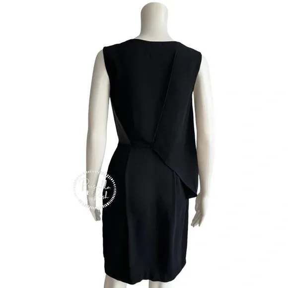 NWT Alexander Wang Asymmetric Draped Dress with Leather Bodice