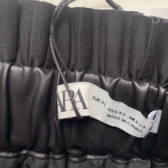 NWT Zara Faux Leather Skirt