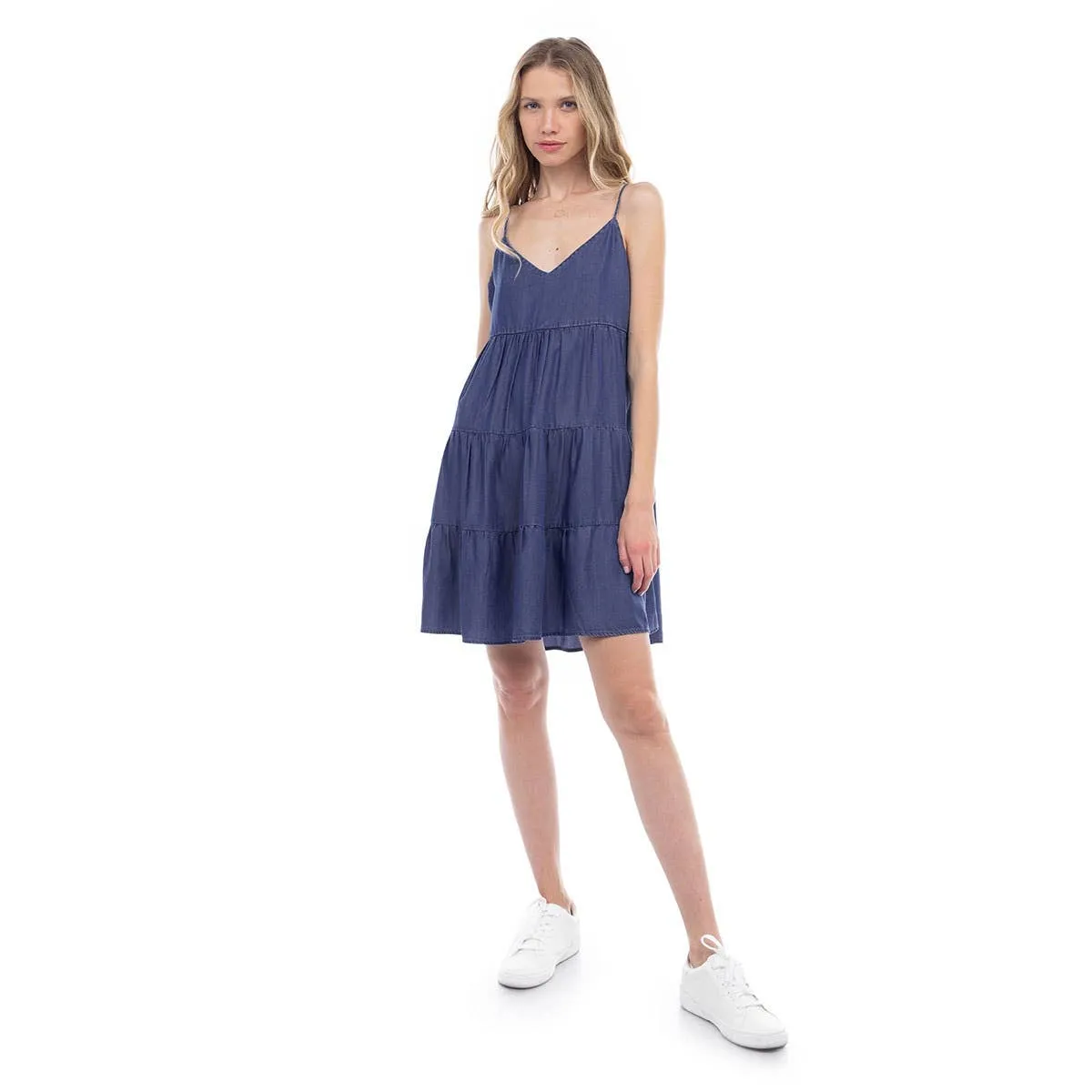NZ105 -Tiered Tencel Baby Doll Dress