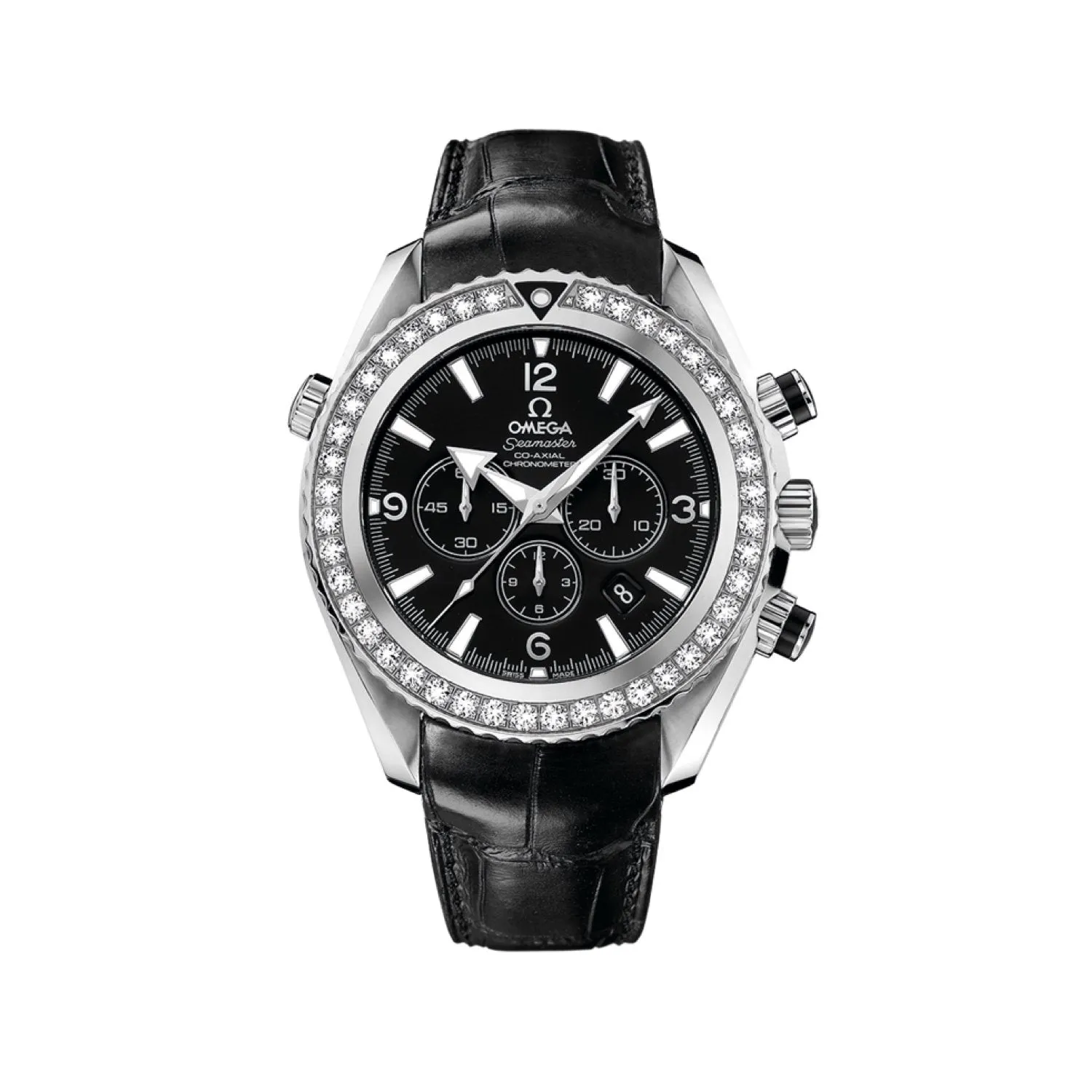 Omega 22mm Planet Ocean Black Strap 98000271
