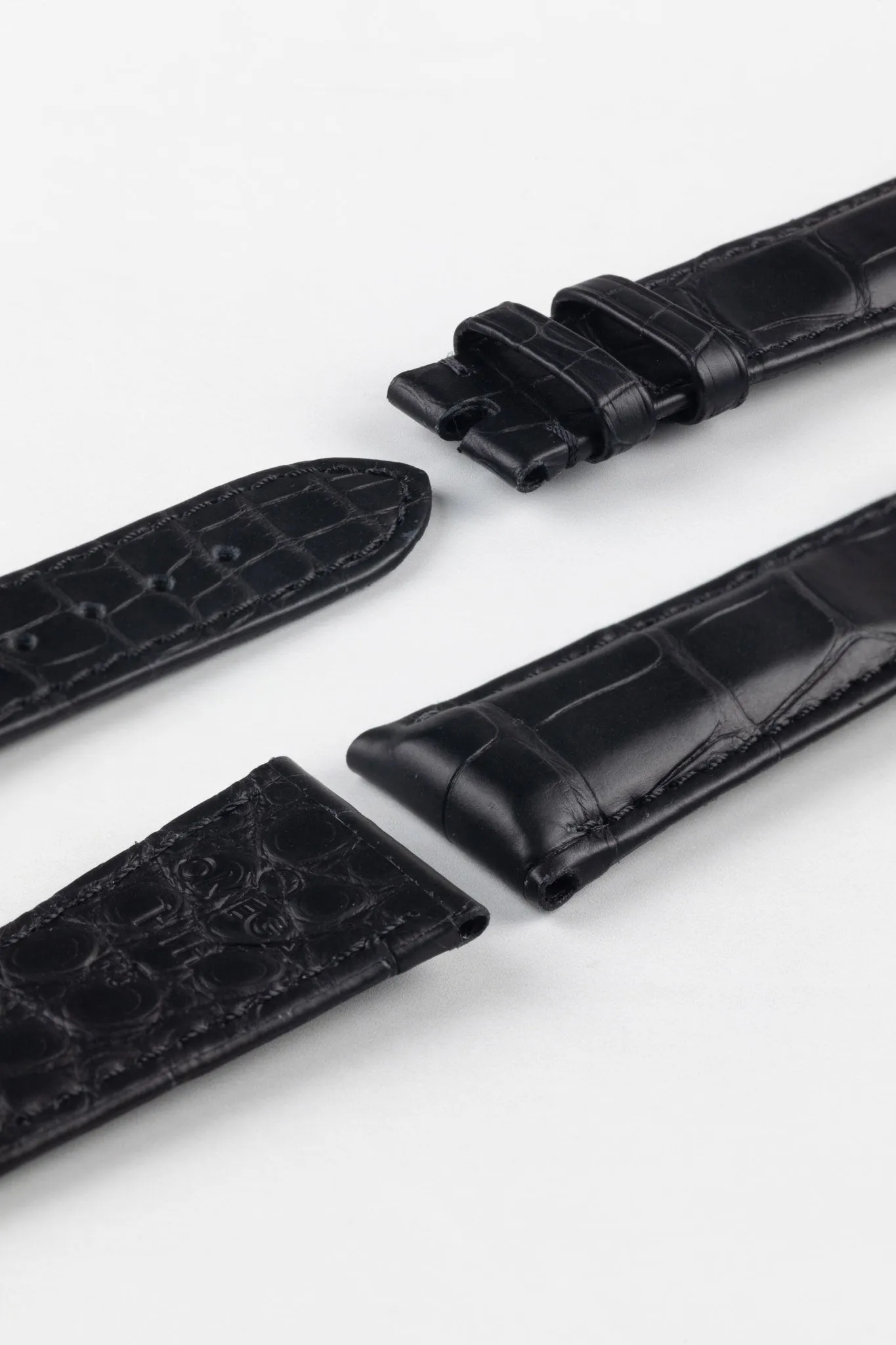 OMEGA CUZ013142 Speedmaster Apollo 11 Alligator Watch Strap - BLACK