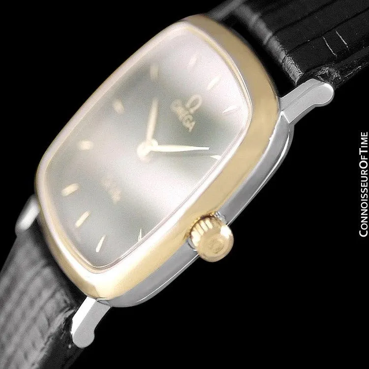 Omega De Ville Ladies Watch - Solid 18K Gold & Stainless Steel
