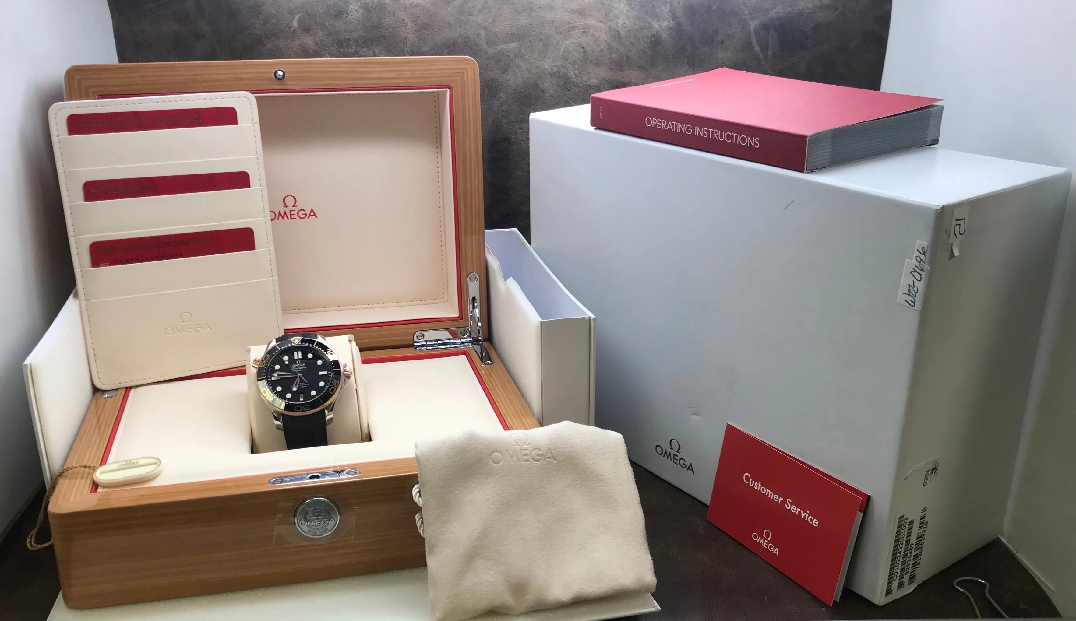 Omega Seamaster 300 210.22.42.20.01.002 Black Wave Dial Automatic Men's Watch