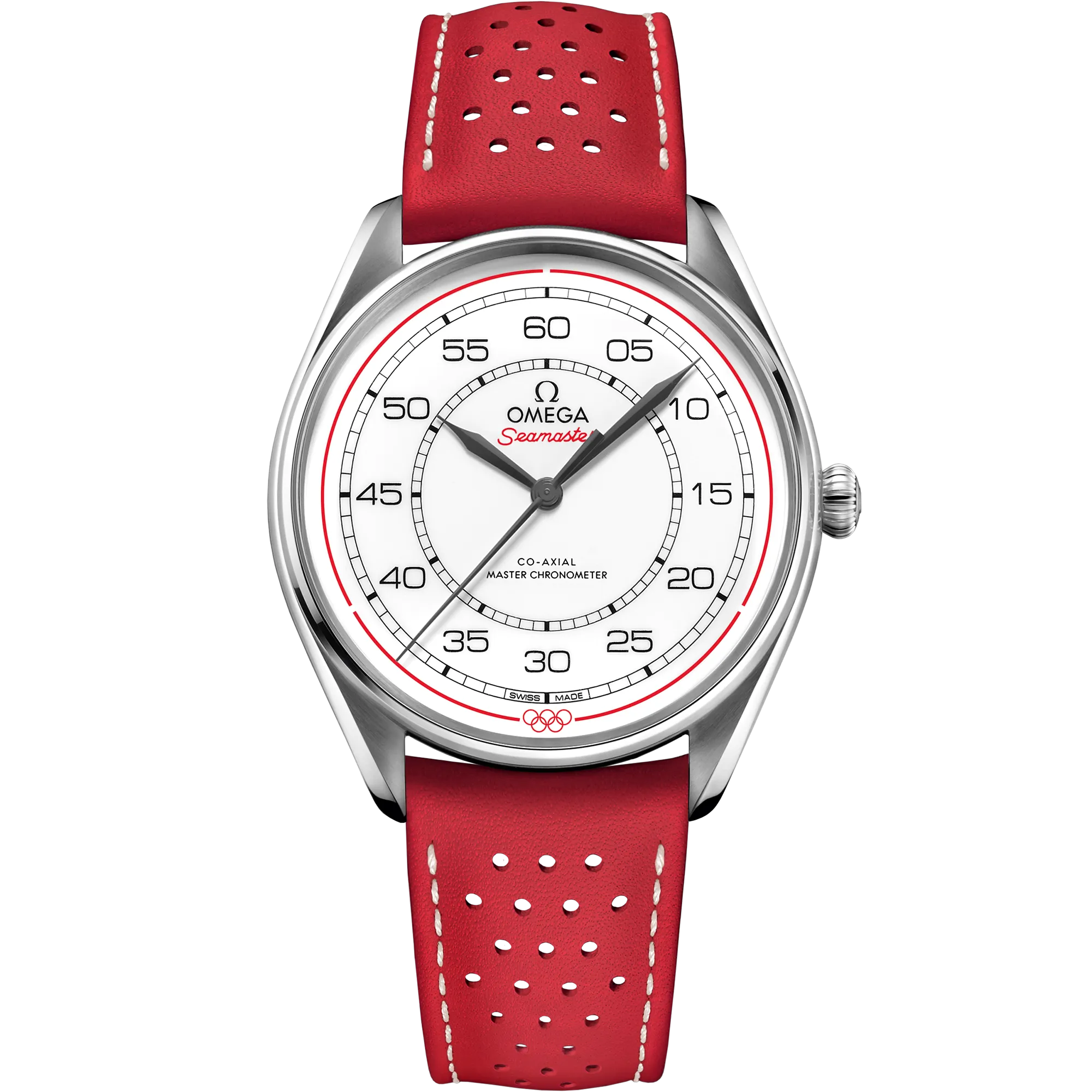 Omega Seamaster Olympic Official Timekeeper 39.5 mm, steel on leather strap