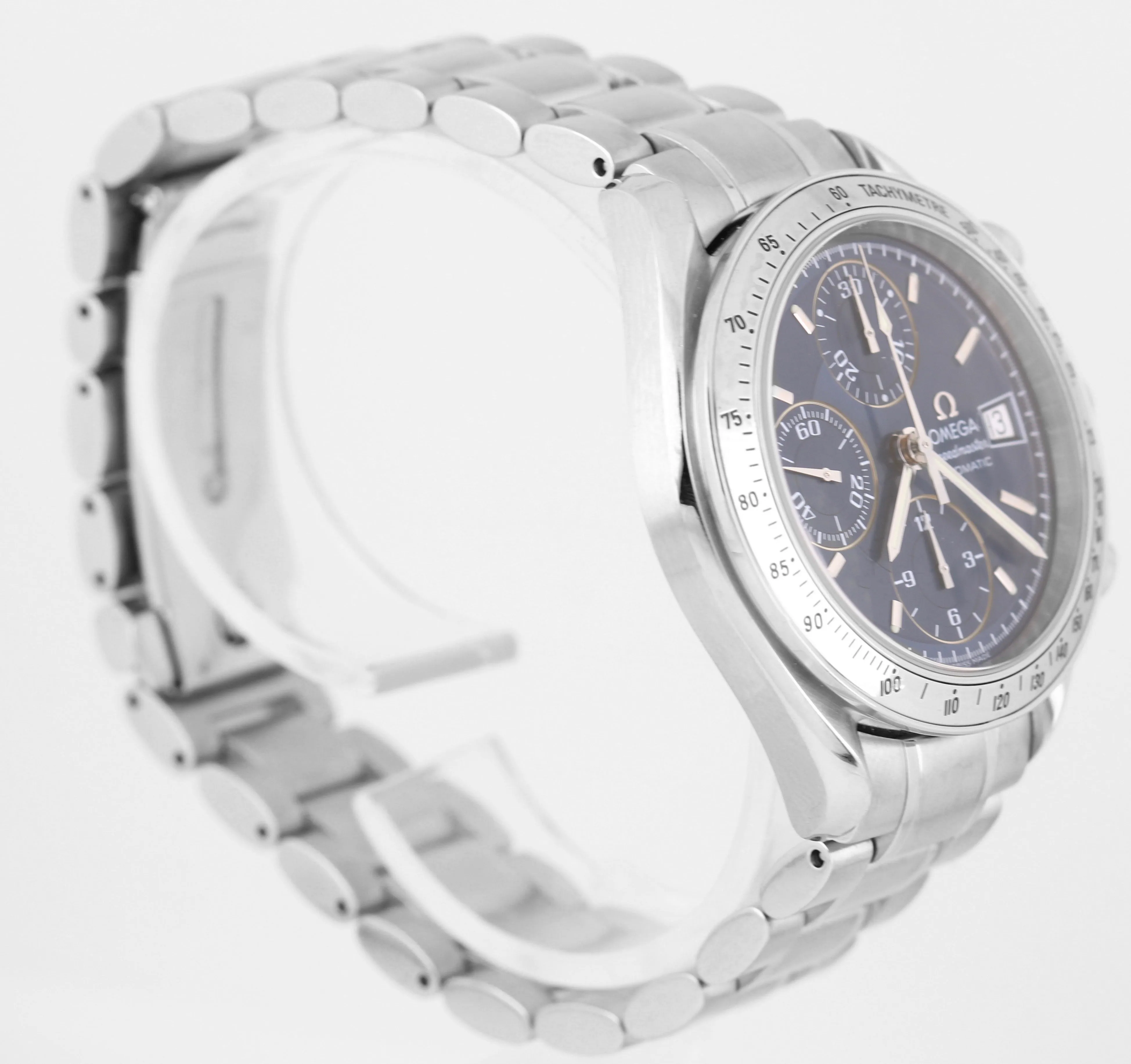 Omega Speedmaster Chronograph Blue Dial 39mm 3513.82.00 Stainless Date Watch