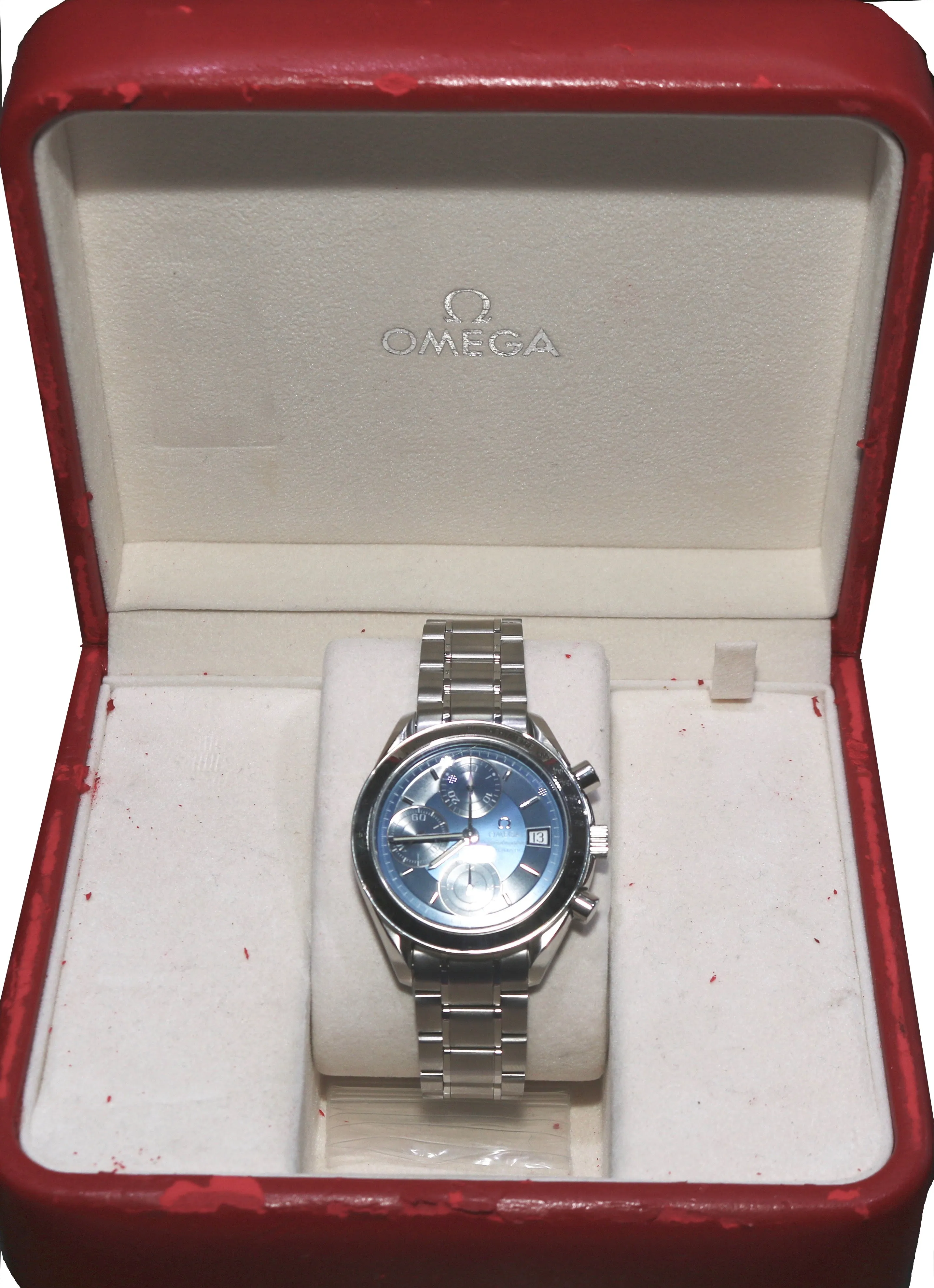 Omega Speedmaster Chronograph Blue Dial 39mm 3513.82.00 Stainless Date Watch