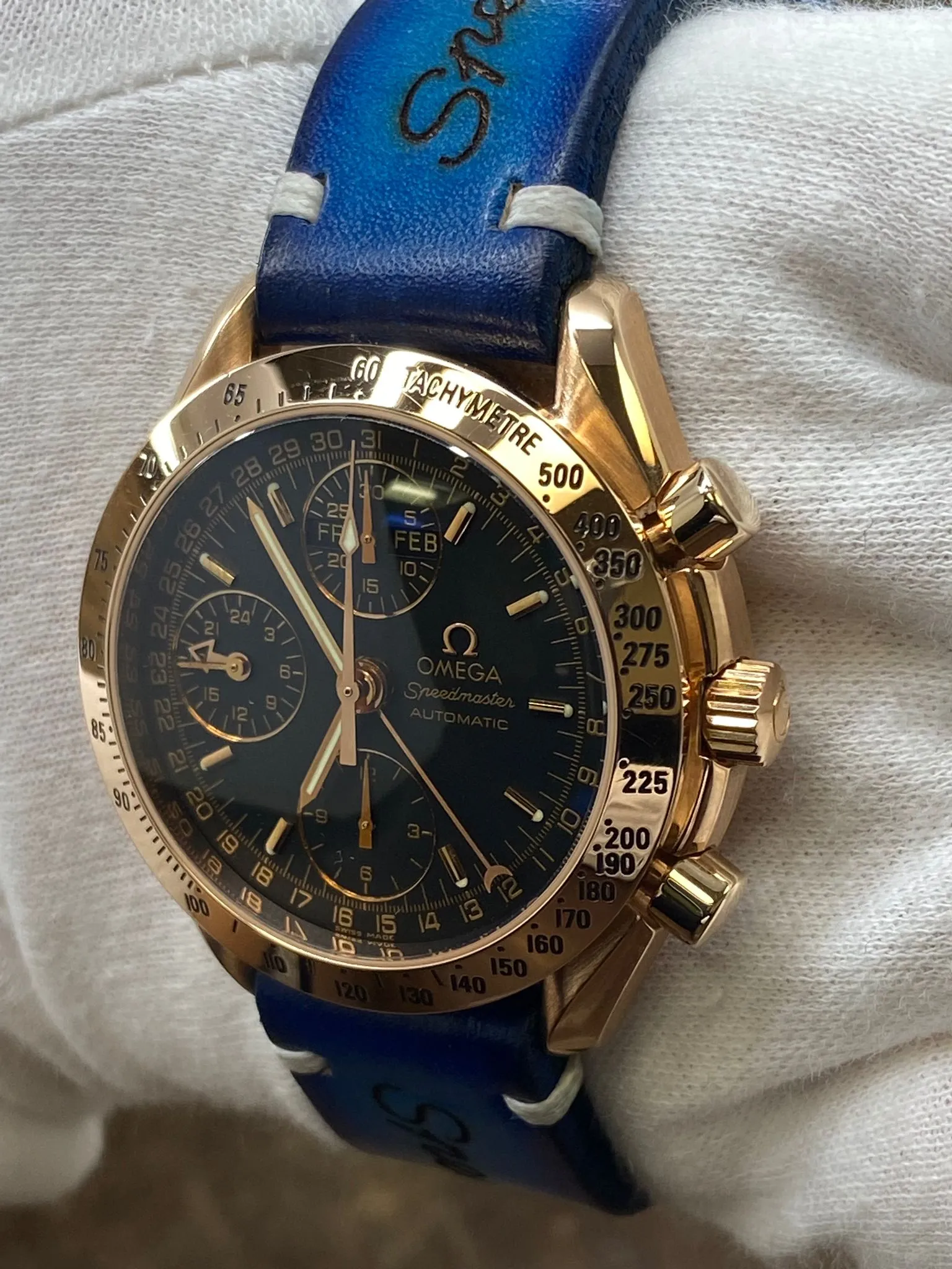 Omega Speedmaster Day Date 3623.50.01 Black Dial Automatic Men's Watch