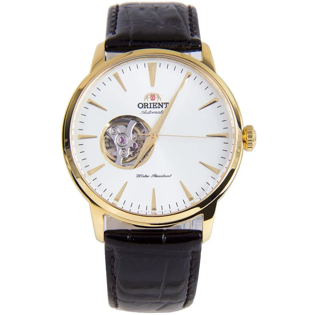 Orient Esteem II Mechanical Open Heart Dial Leather Watch AG02003W FAG02003W0