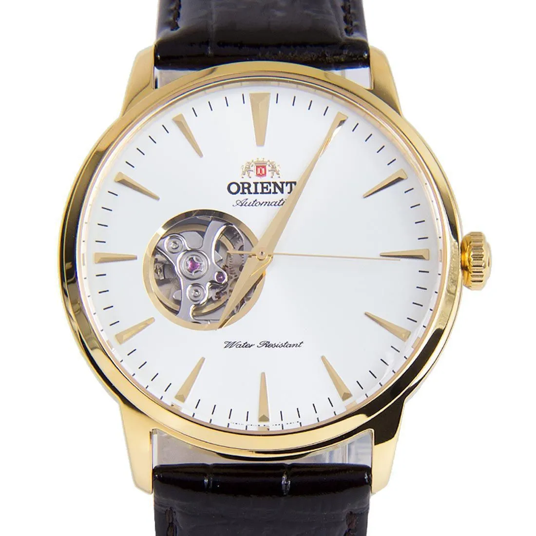Orient Esteem II Mechanical Open Heart Dial Leather Watch AG02003W FAG02003W0