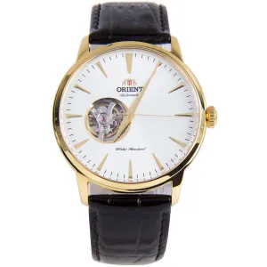 Orient Esteem II Mechanical Open Heart Dial Leather Watch AG02003W FAG02003W0