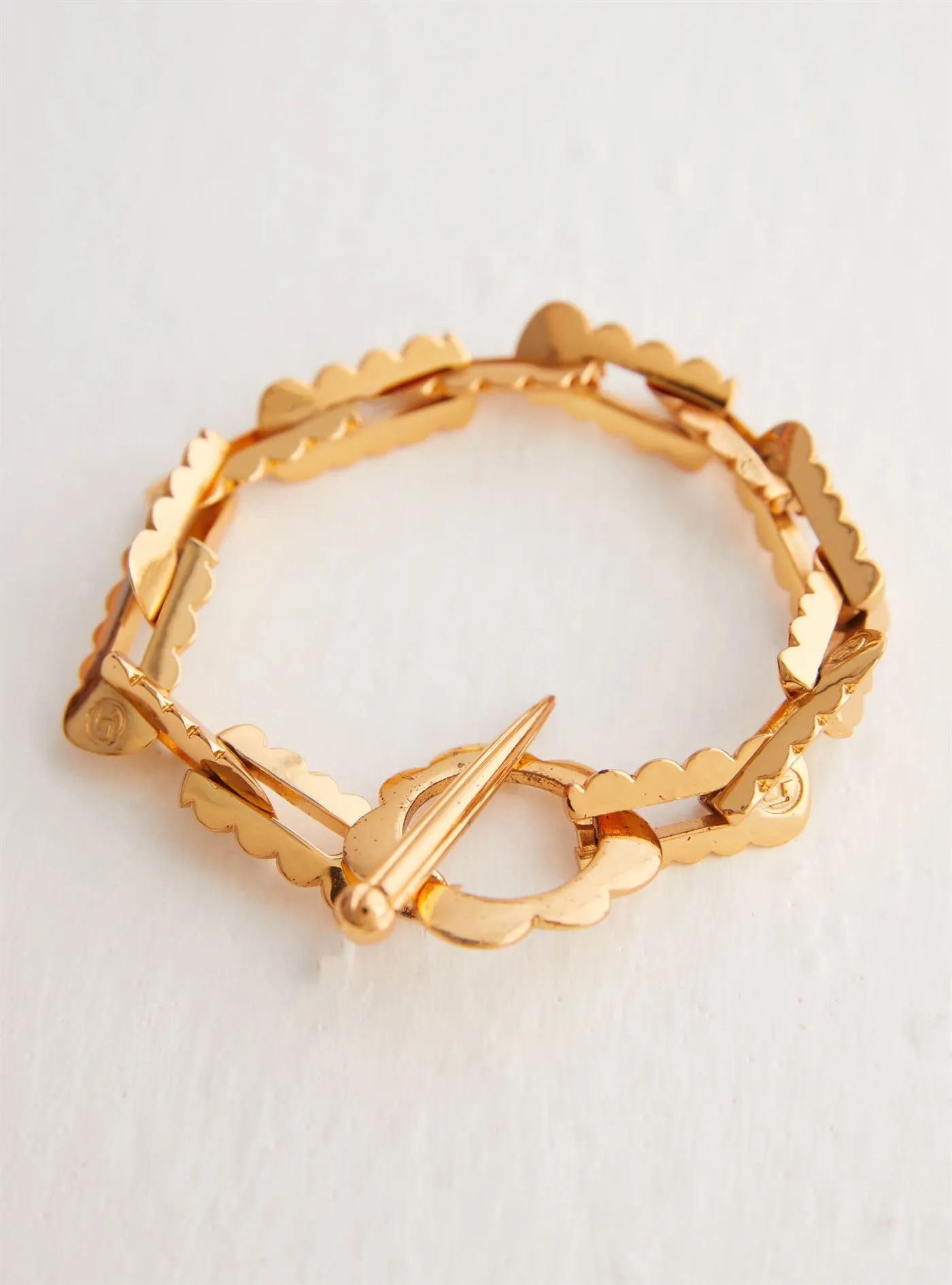 Outhouse   I   OH Montana Avenue Epee Ferrum Link Bracelet Brass Gold Accessories  OHAW21BR801