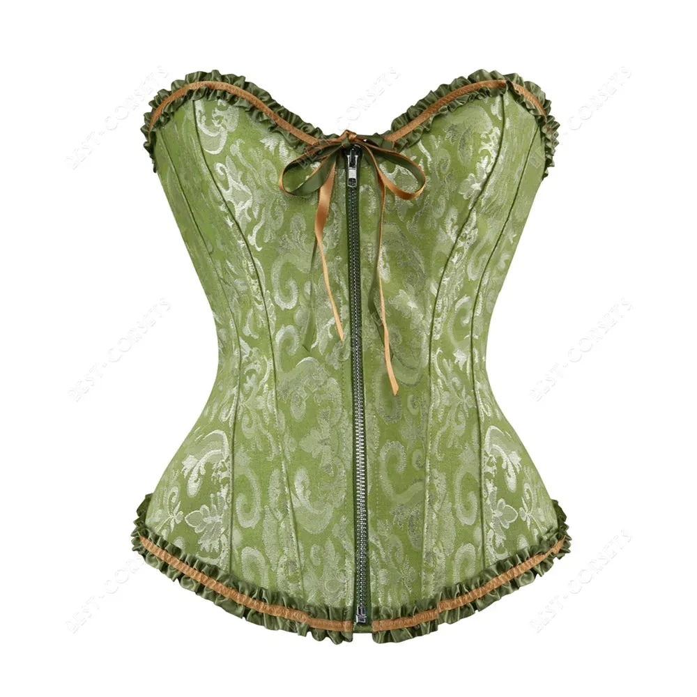 Overbust Leather Corset Bustier Top Perfect for Nightclub