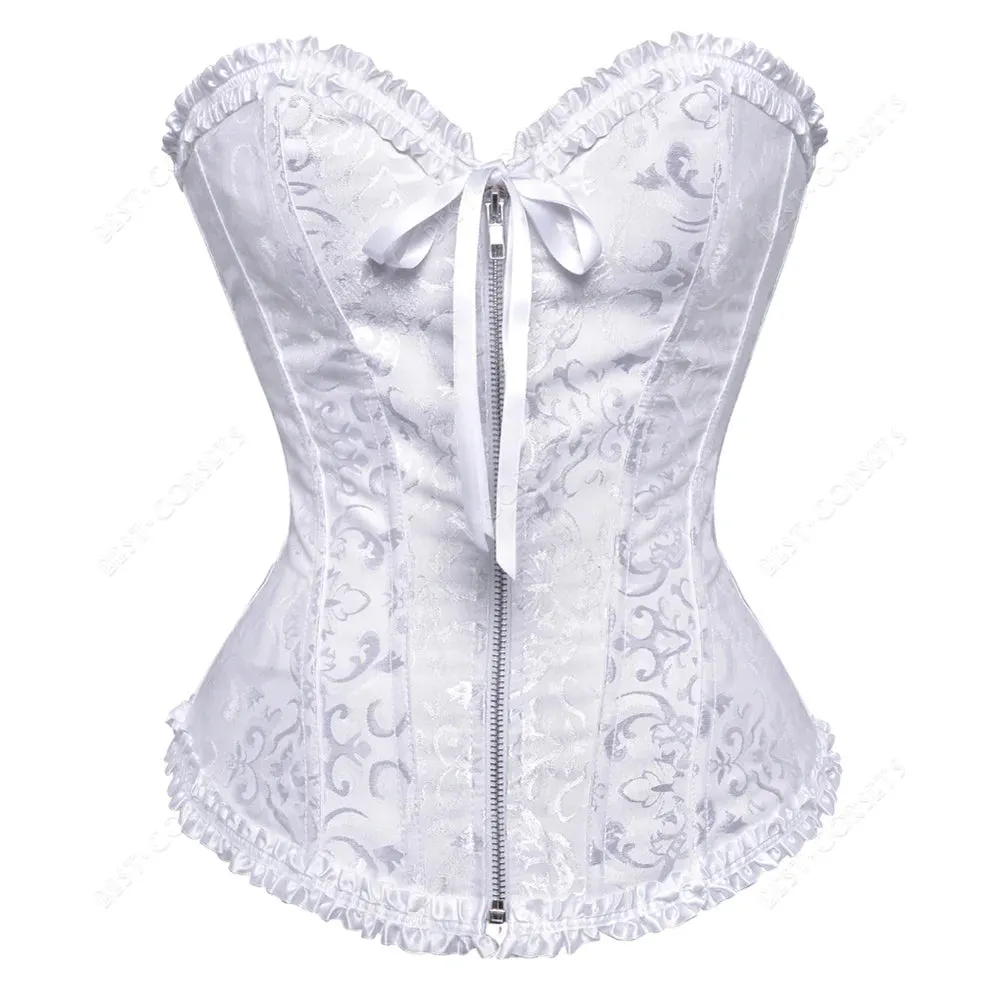 Overbust Leather Corset Bustier Top Perfect for Nightclub