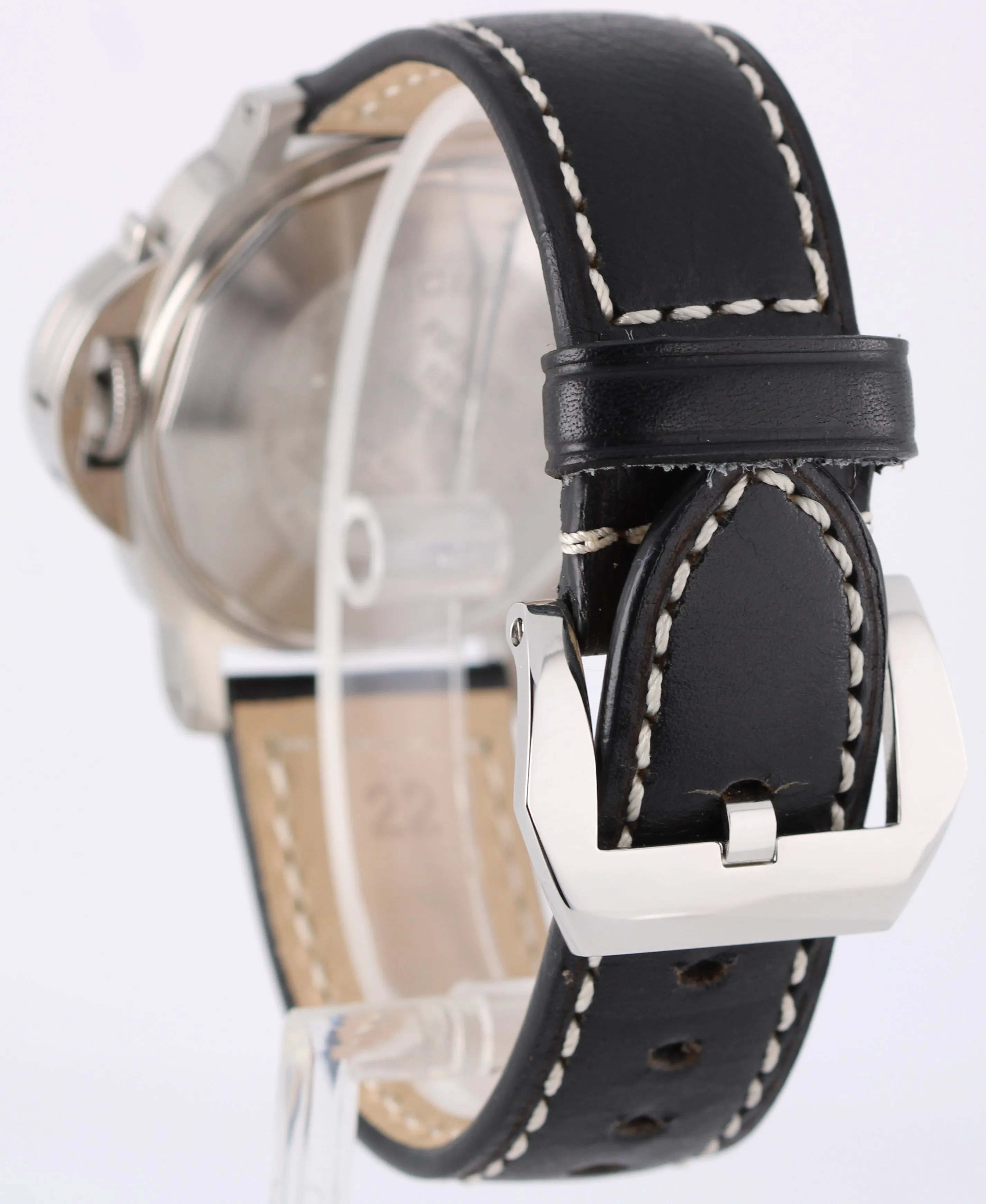 Panerai Luminor Marina Stainless Steel Black 40mm PAM0048 Leather Watch BOX