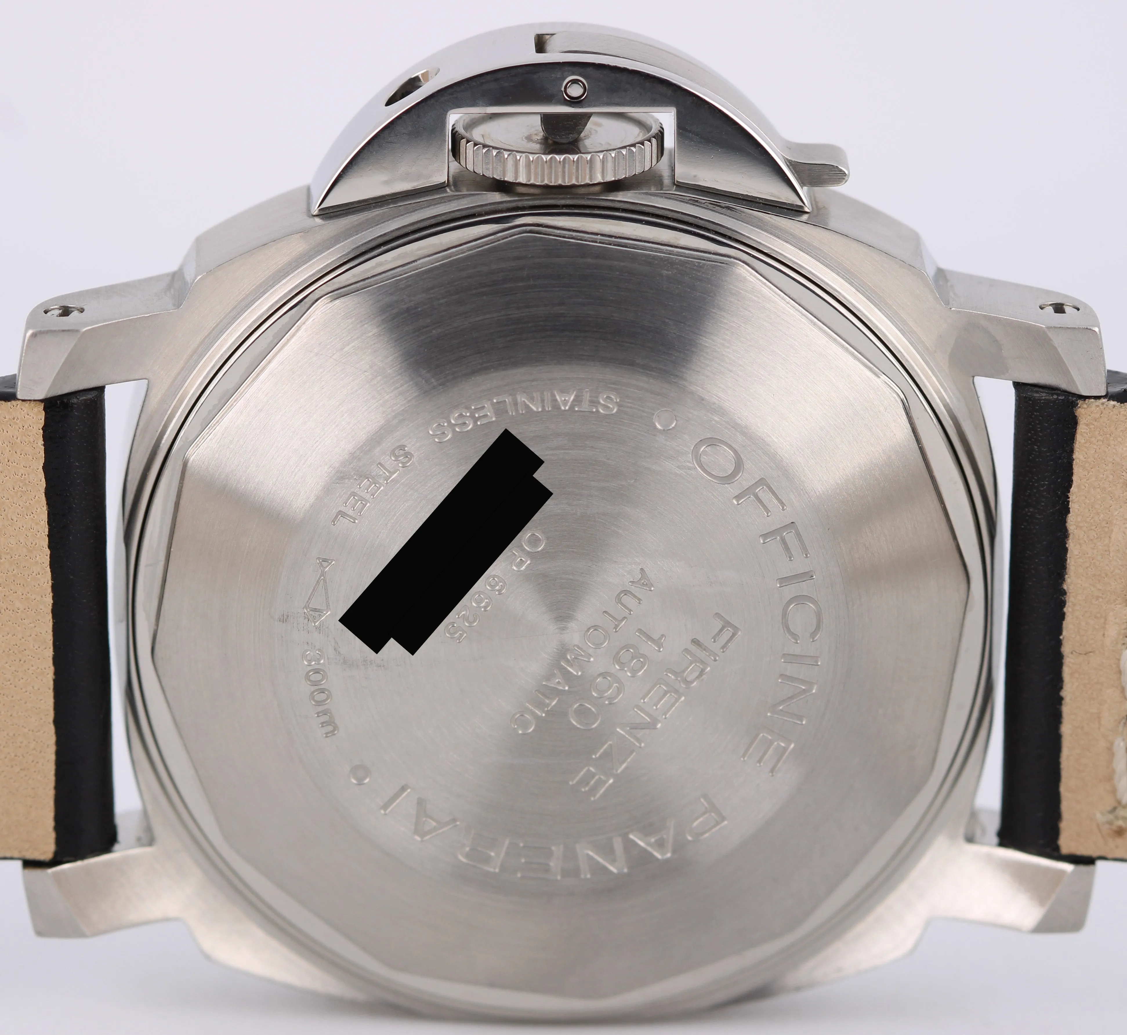 Panerai Luminor Marina Stainless Steel Black 40mm PAM0048 Leather Watch BOX
