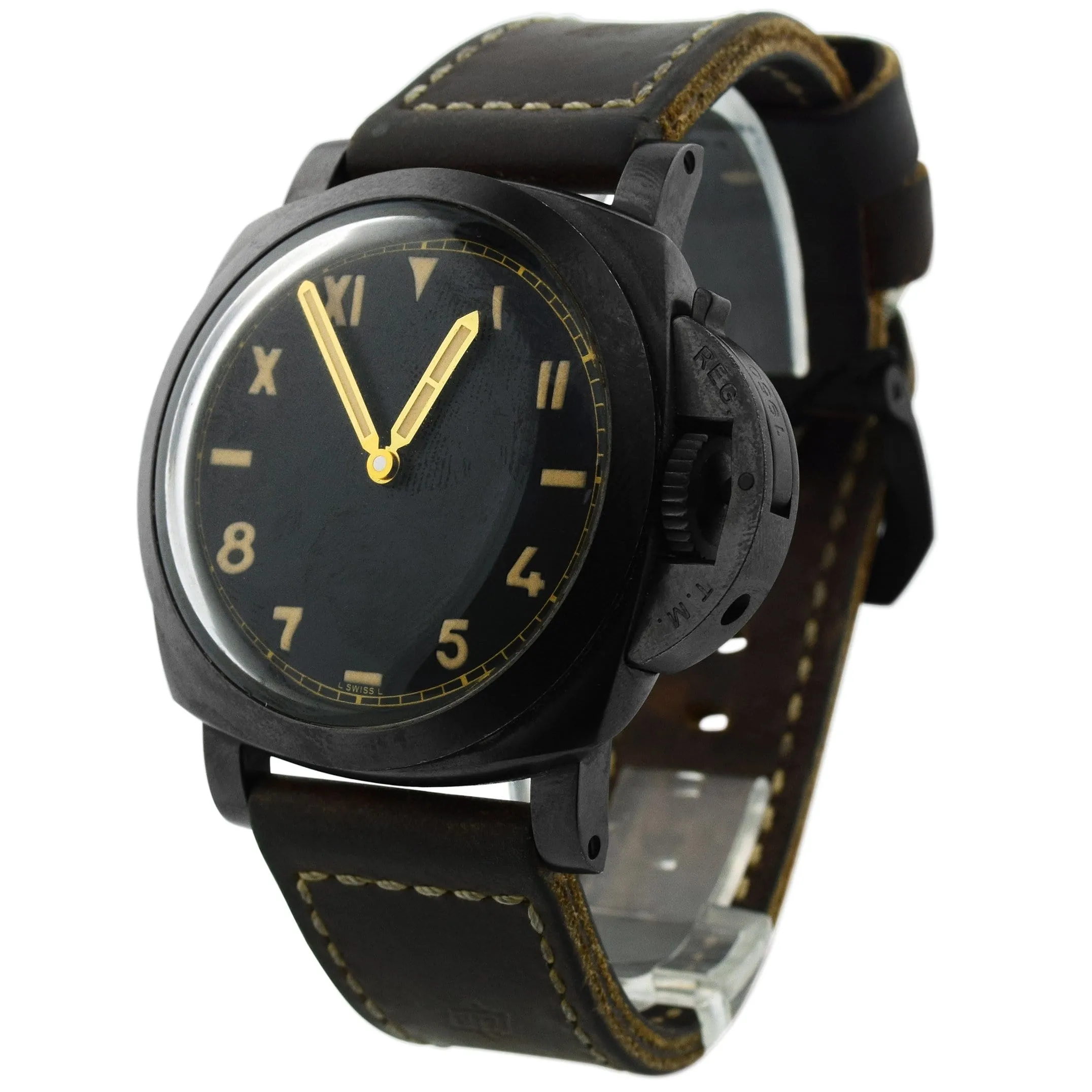 Panerai Men's Luminor 1950 3 Days Titanio DLC Titanium 47mm California Dial Watch Reference #: PAM00629