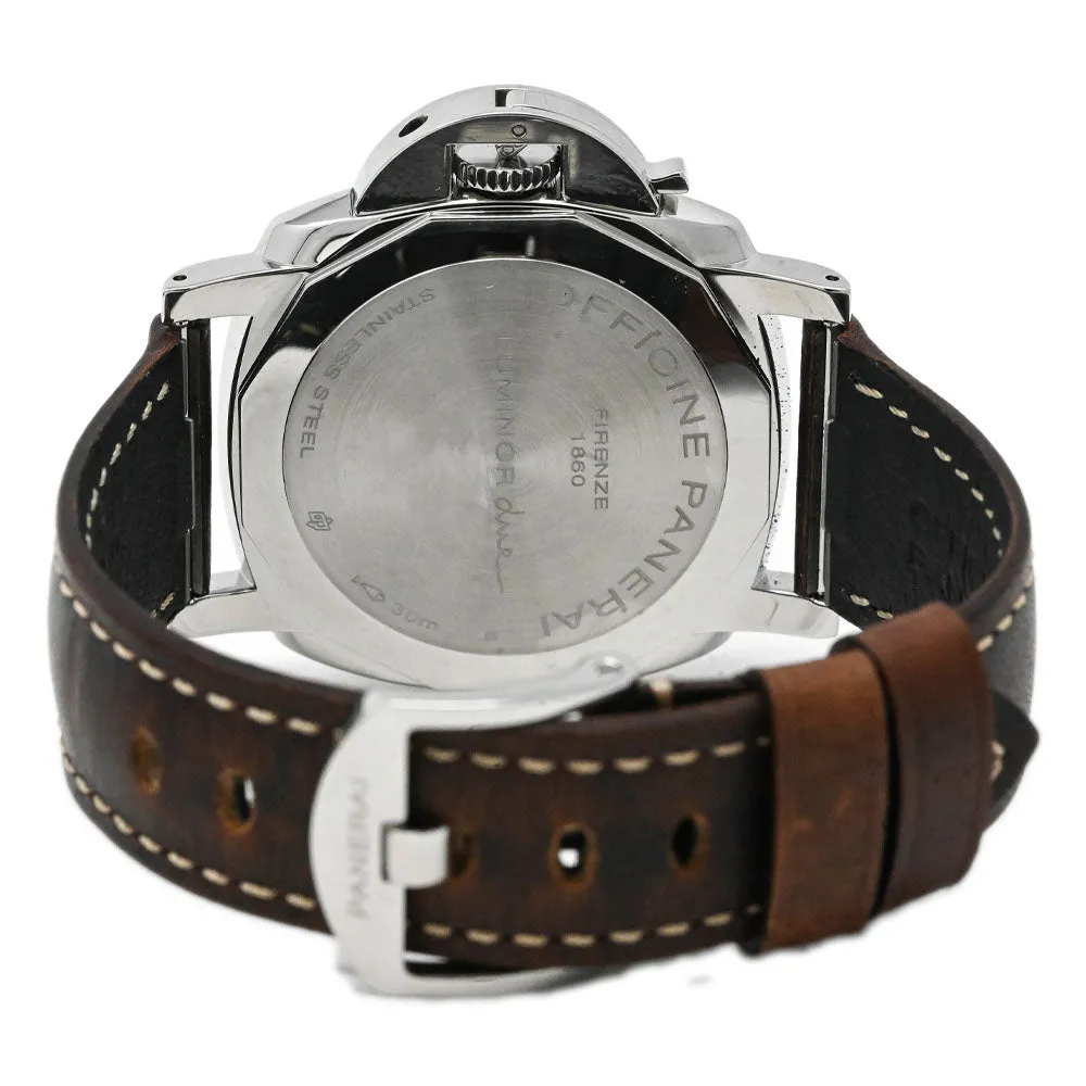 Panerai Men's Luminor Due Stainless Steel 42mm White Dial Watch Reference #: PAM01046