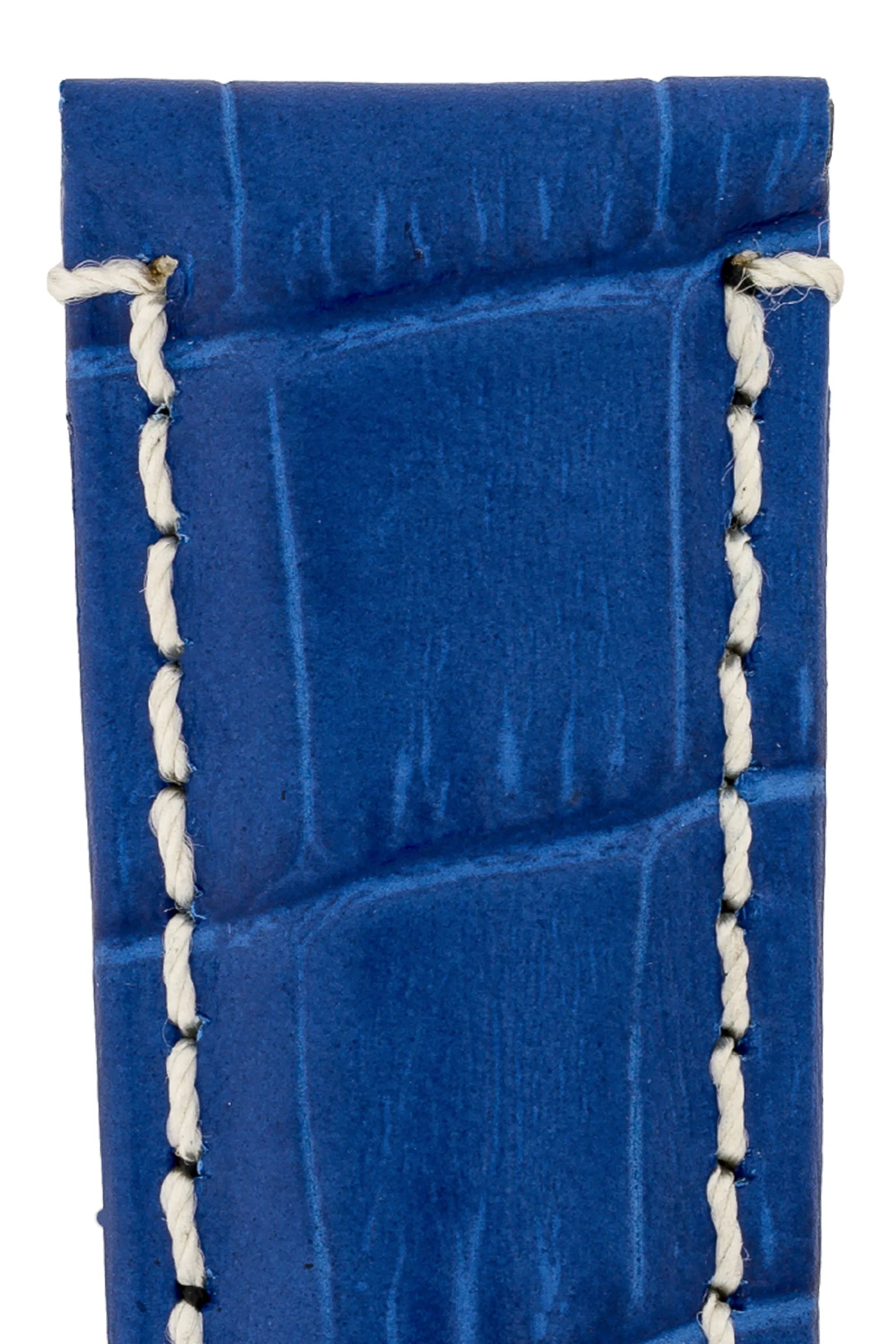 Panerai-Style Alligator-Embossed Deployment Watch Strap in ROYAL BLUE