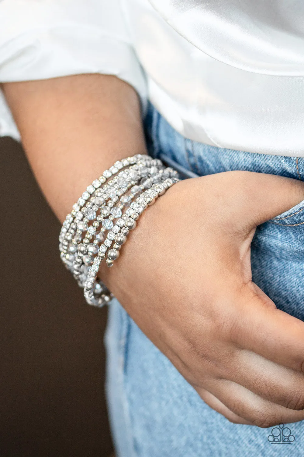 Paparazzi - ICE Knowing You - Silver Infinity Bracelet
