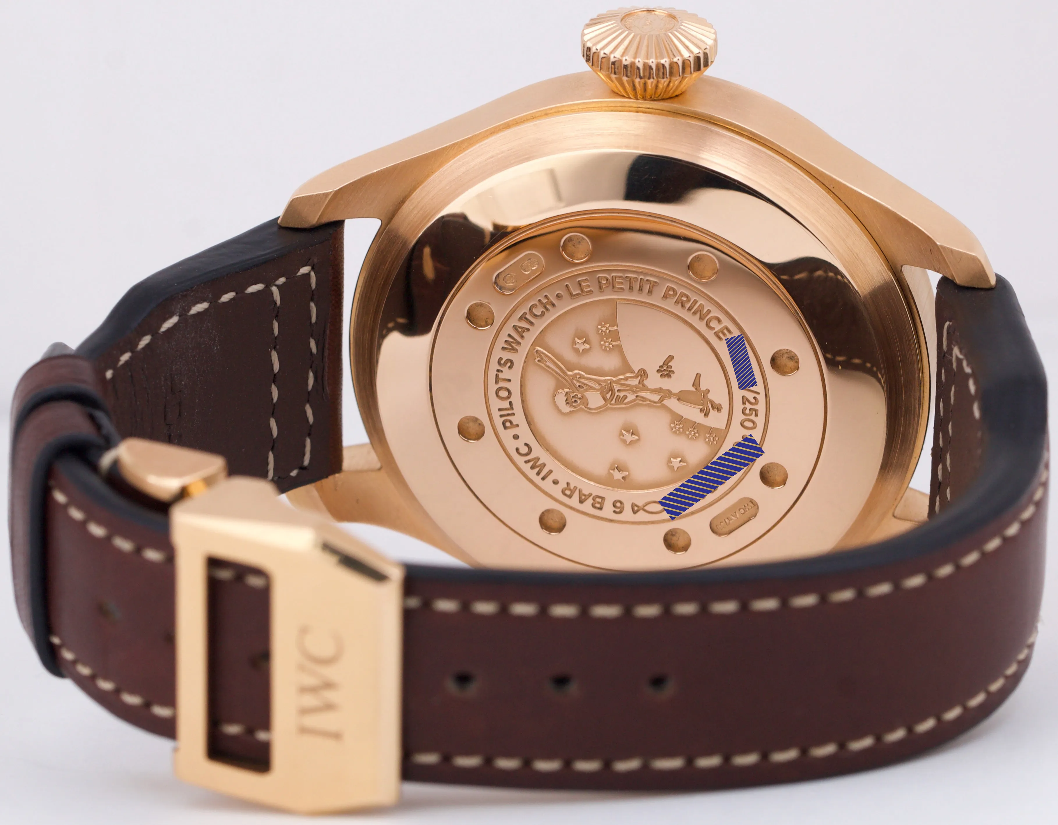 PAPERS IWC Big Pilot Le Petite Prince BLUE 18K Rose Gold 46mm IW500909 BOX