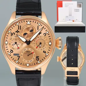 PAPERS IWC Big Pilot Perpetual Calendar 46mm Rose Gold Boutique IW502639 Watch
