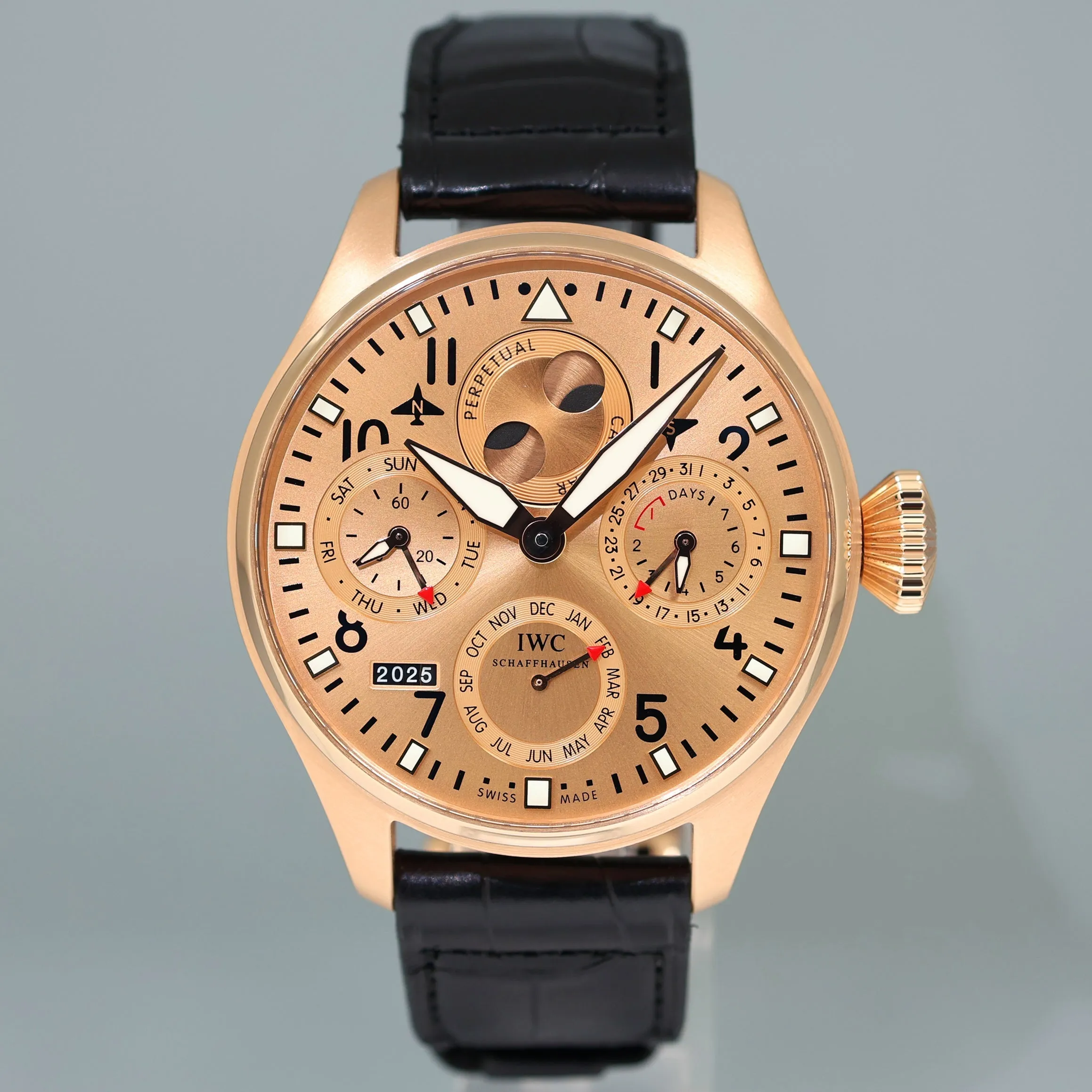 PAPERS IWC Big Pilot Perpetual Calendar 46mm Rose Gold Boutique IW502639 Watch