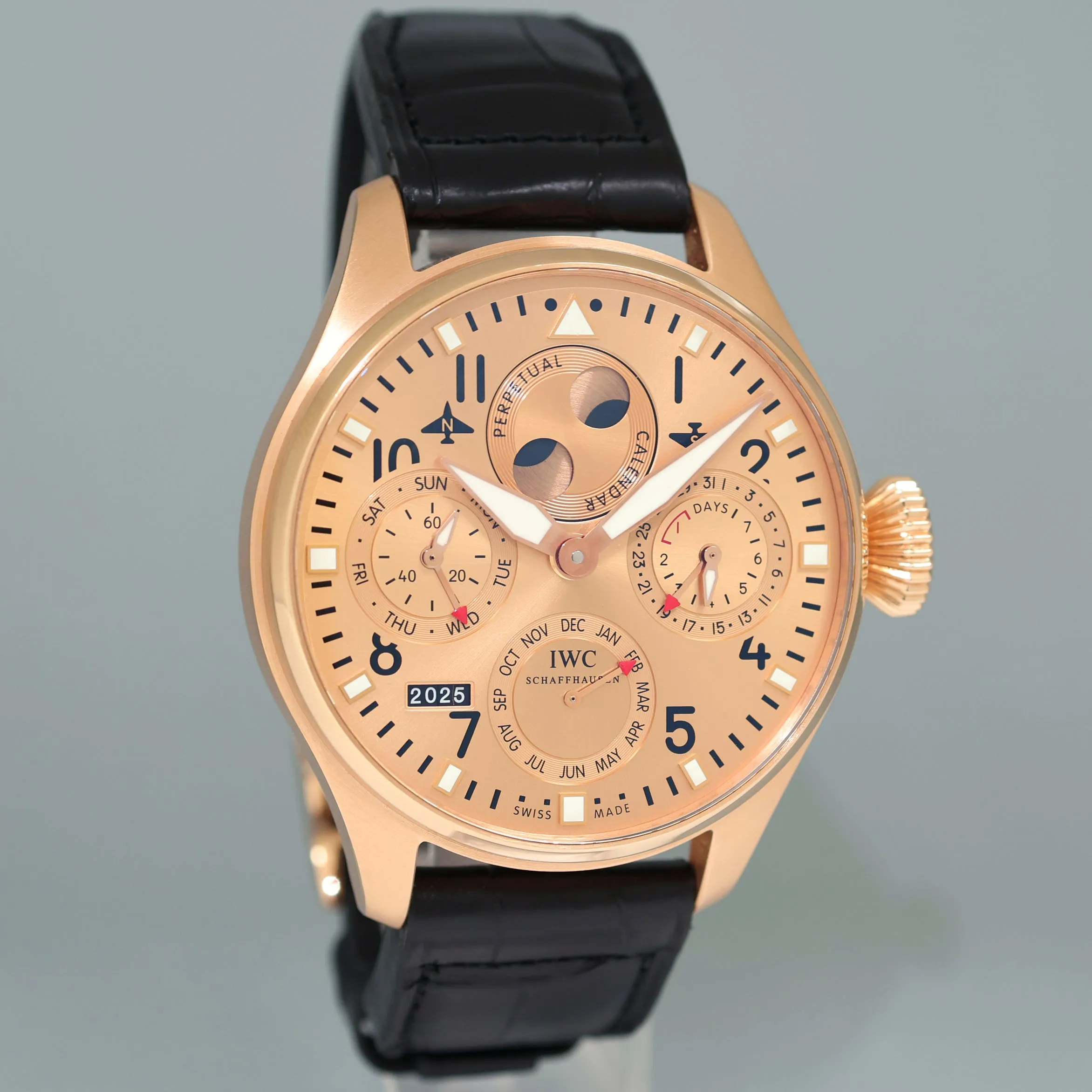 PAPERS IWC Big Pilot Perpetual Calendar 46mm Rose Gold Boutique IW502639 Watch