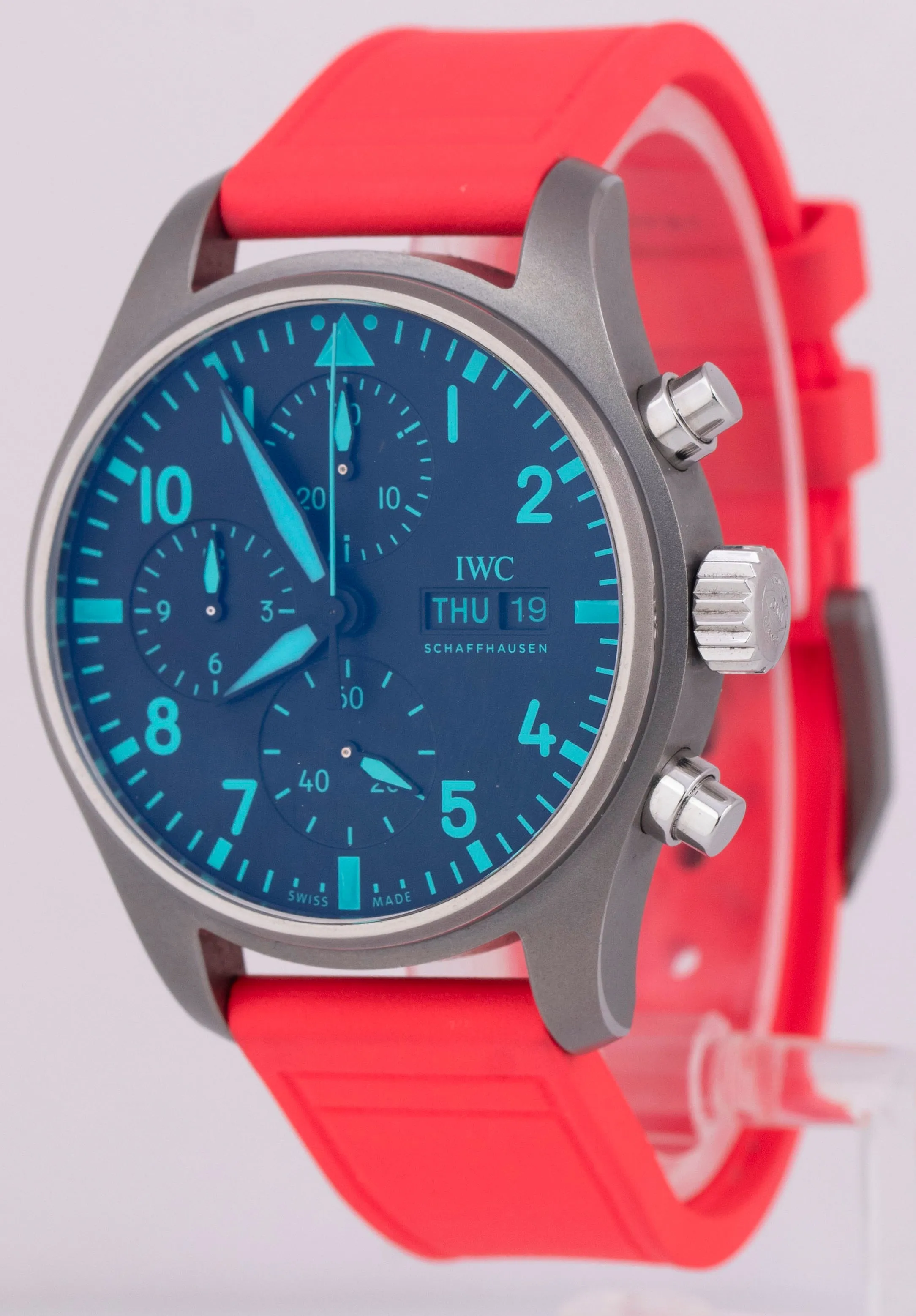 PAPERS IWC Pilot Chronograph AMG MERCEDES Petronas IW388114 41mm Titanium BOX