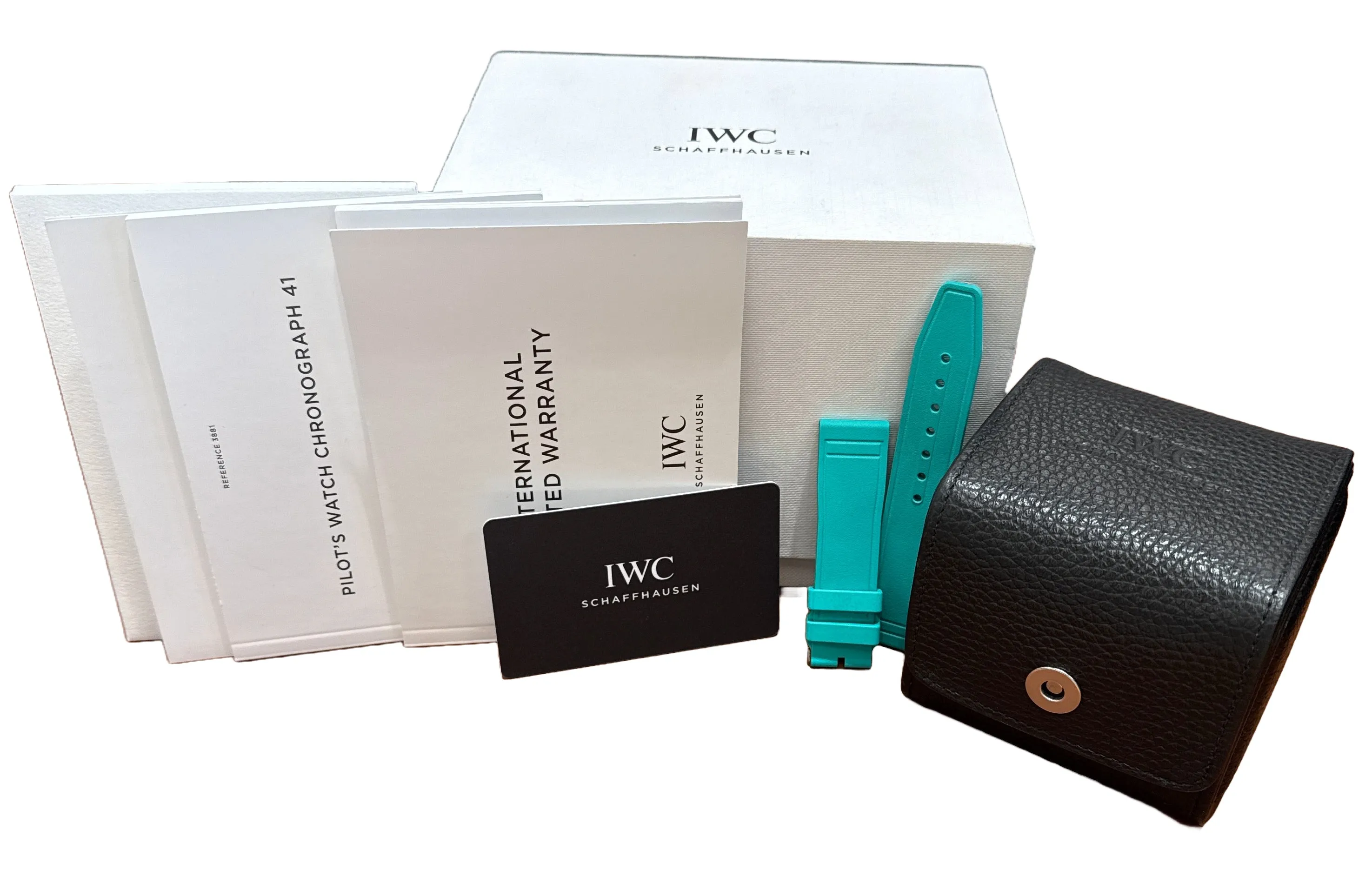PAPERS IWC Pilot Chronograph MERCEDES-AMG Petronas 41mm Titanium IW388108 BOX
