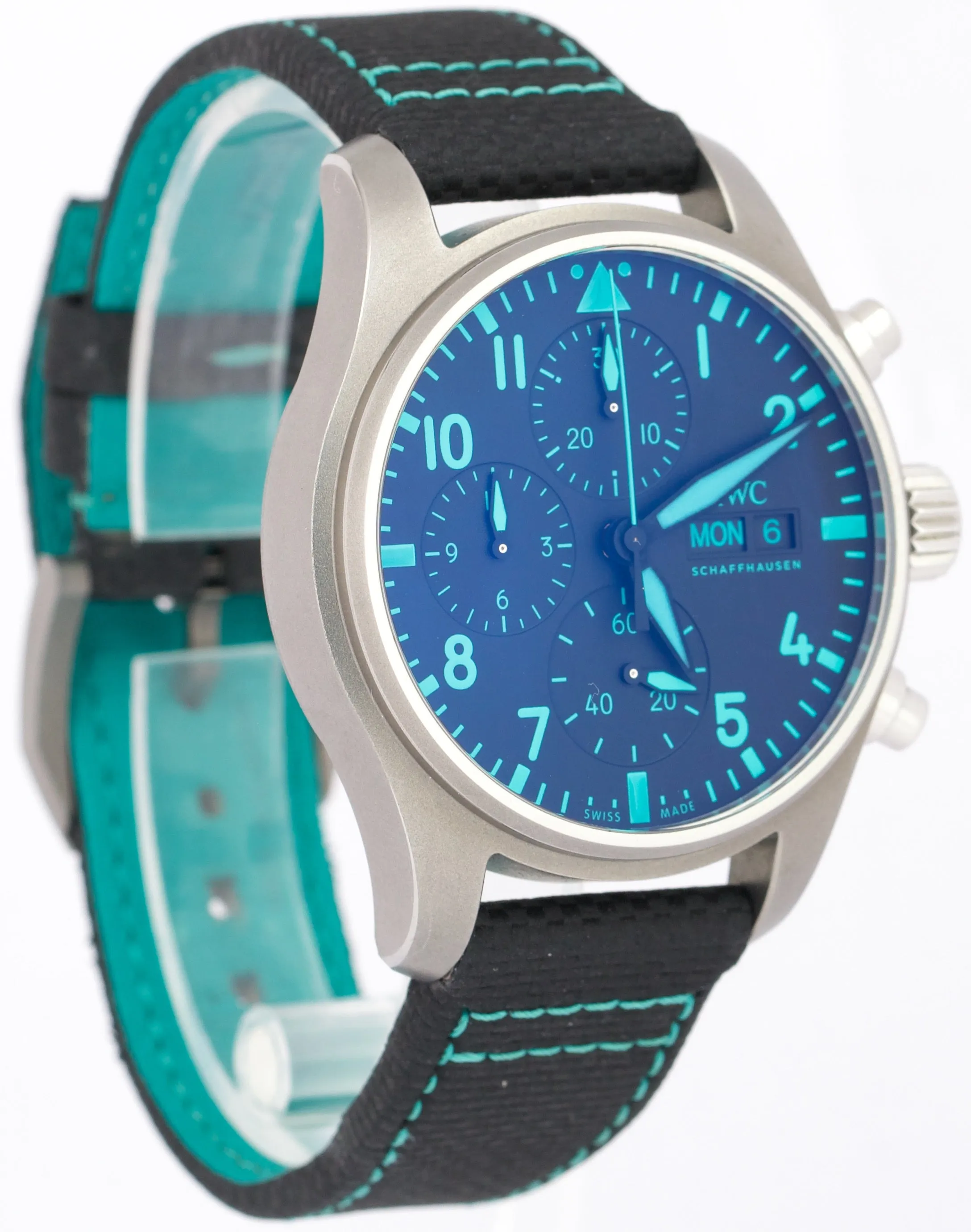 PAPERS IWC Pilot Chronograph MERCEDES-AMG Petronas 41mm Titanium IW388108 BOX