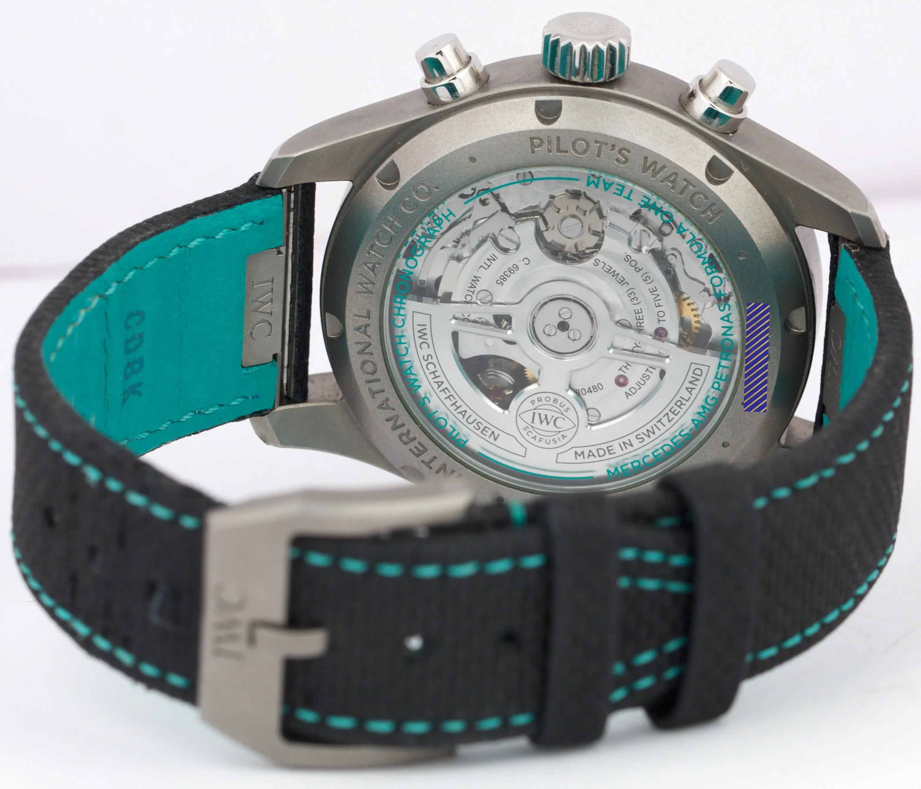 PAPERS IWC Pilot Chronograph MERCEDES-AMG Petronas 41mm Titanium IW388108 BOX