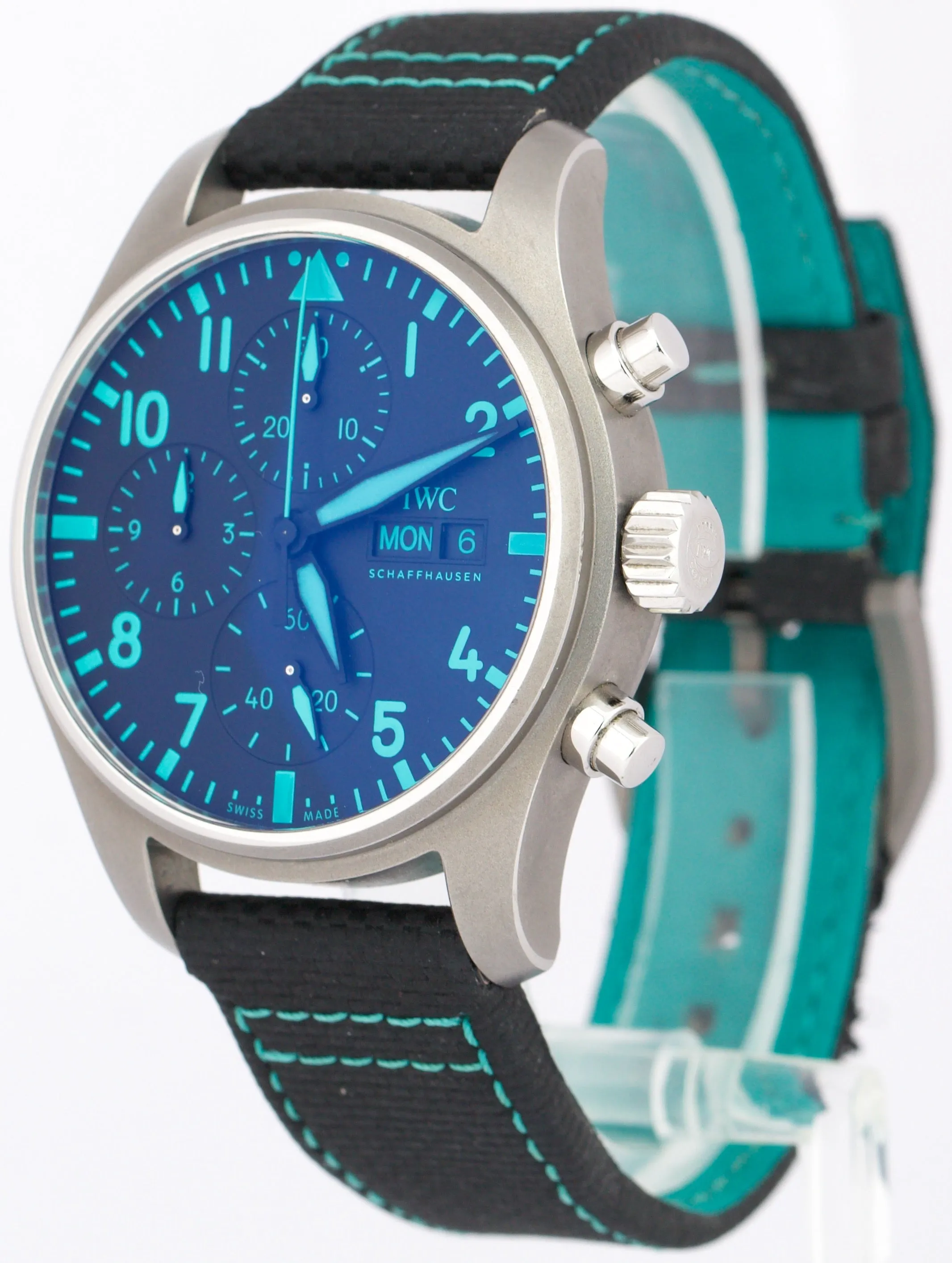 PAPERS IWC Pilot Chronograph MERCEDES-AMG Petronas 41mm Titanium IW388108 BOX